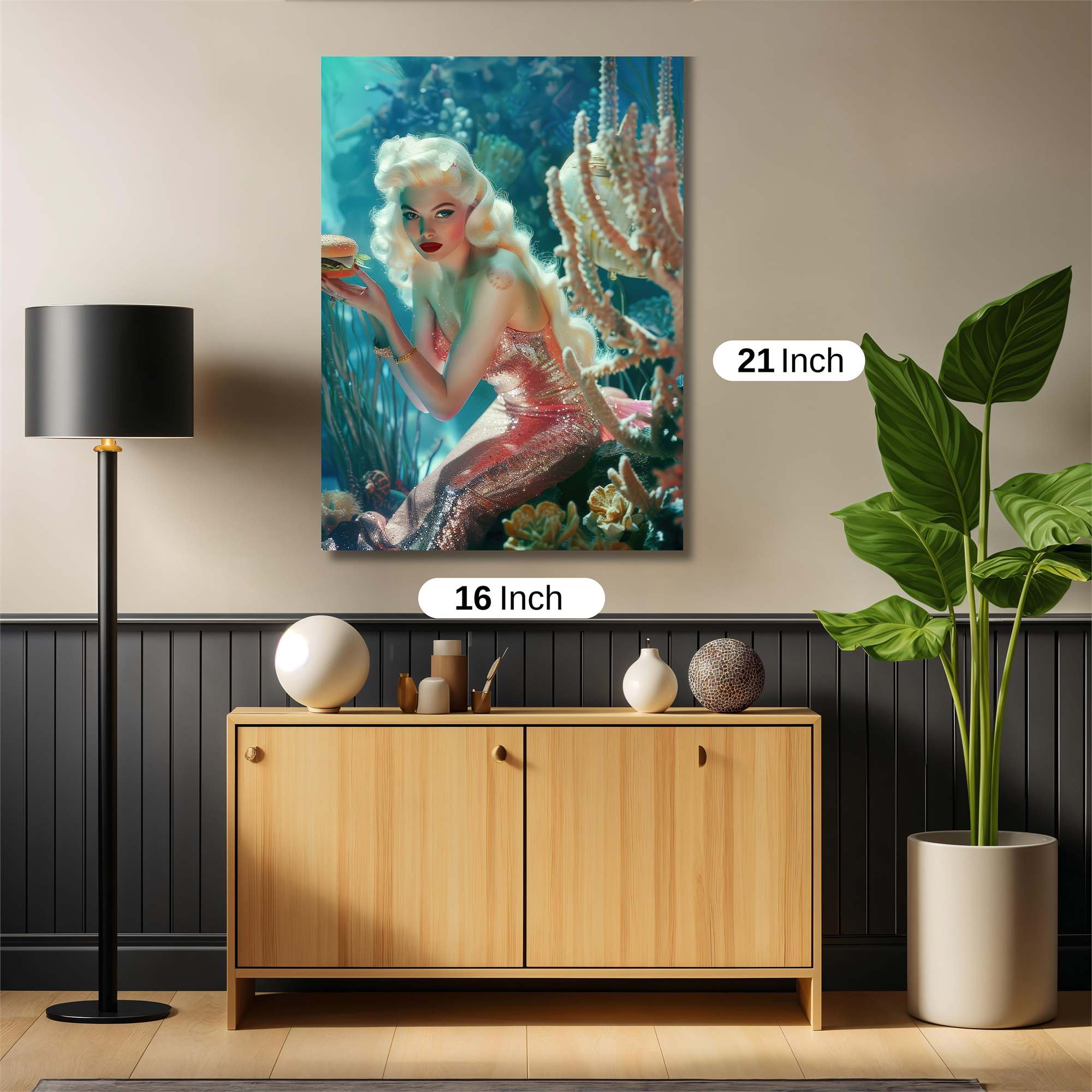 Mermaid Munch Safe Wall Magnetic / M