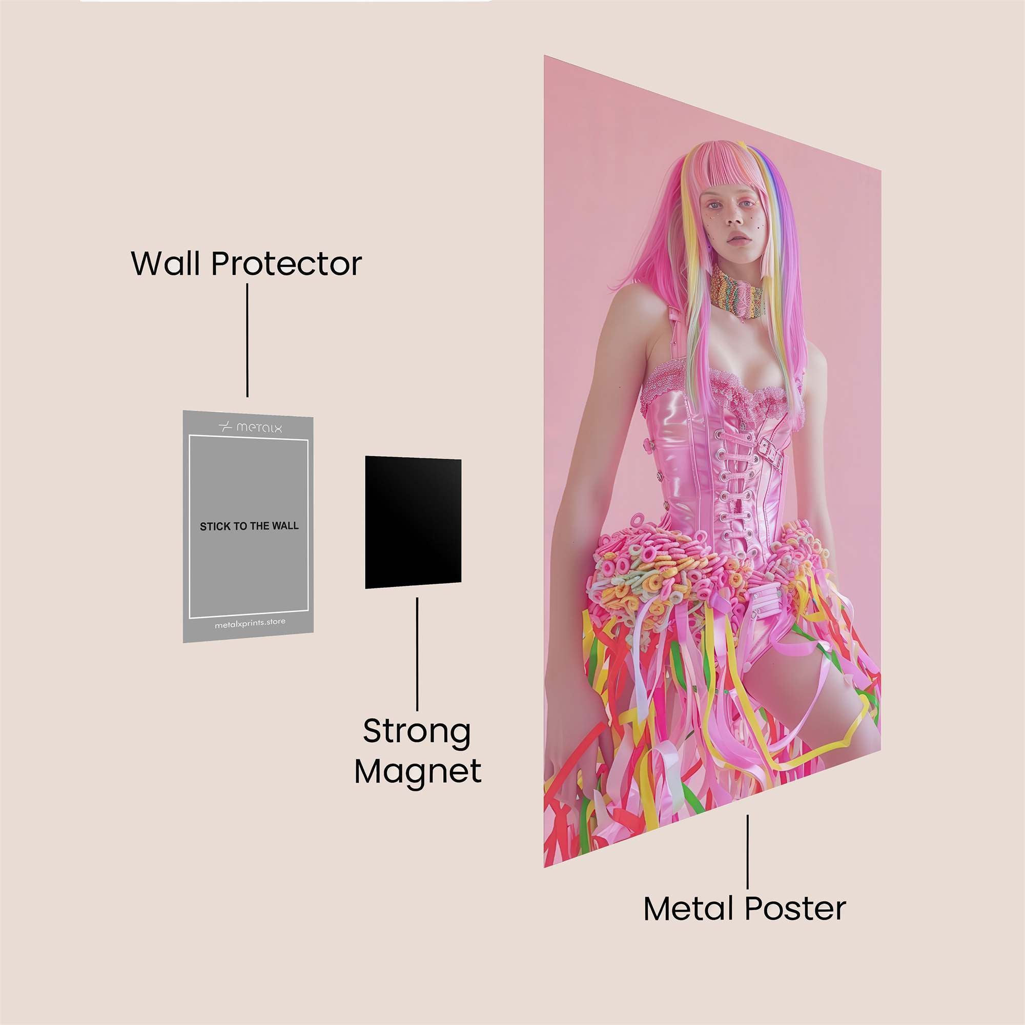Neon Elegance Safe Wall Magnetic / M