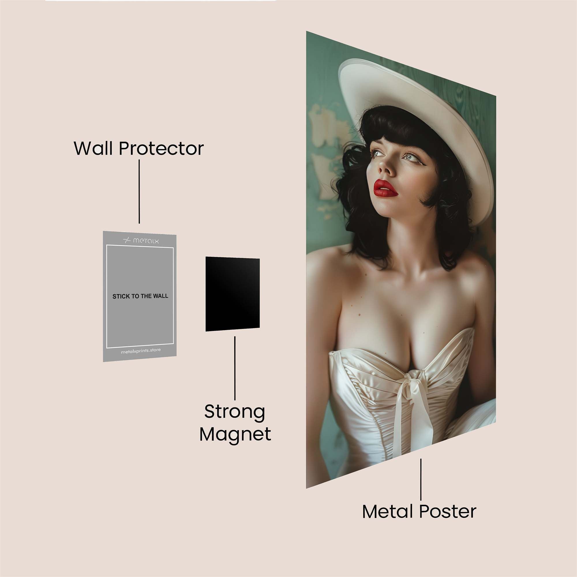 Cowgirl Elegance Safe Wall Magnetic / M