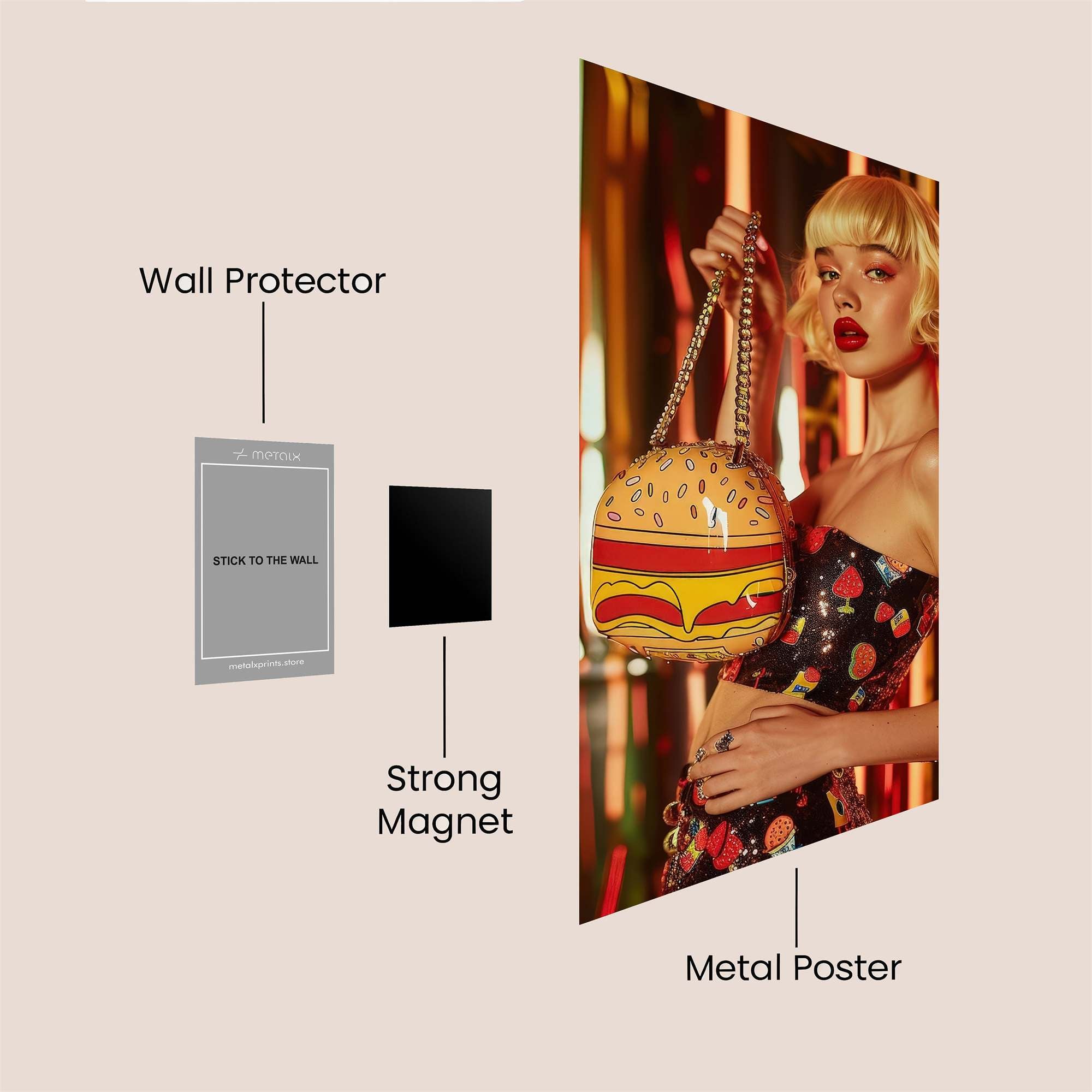 Burger Bliss Safe Wall Magnetic / M