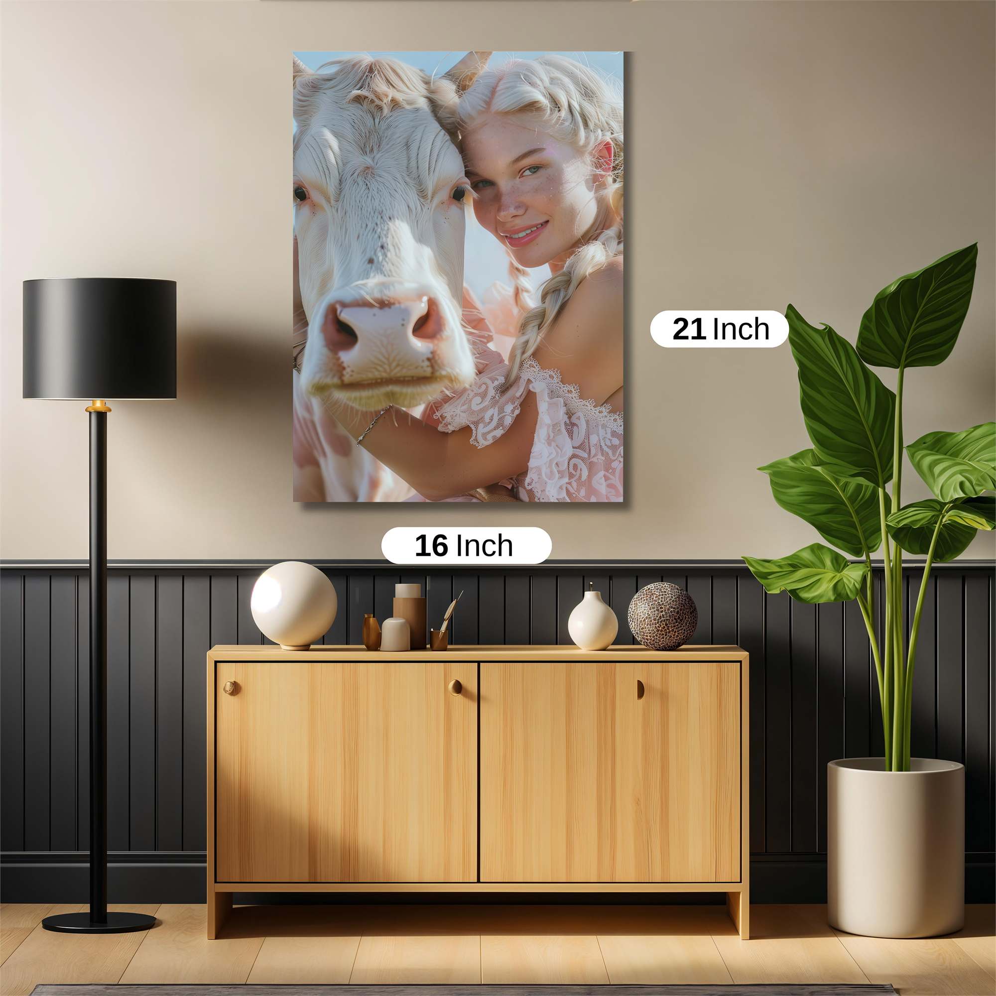 Cow Serenity Safe Wall Magnetic / M