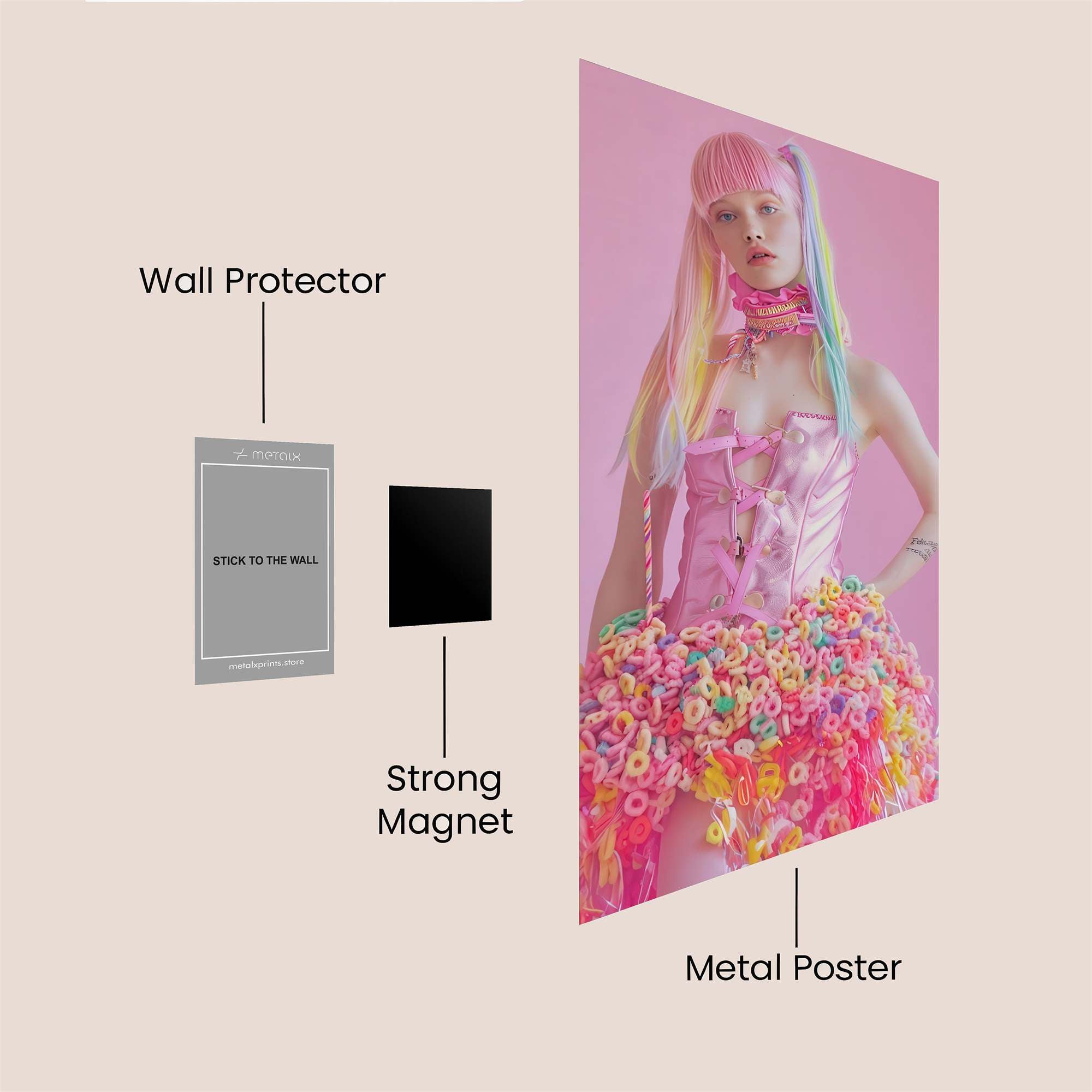 Kyary Whimsical Safe Wall Magnetic / M