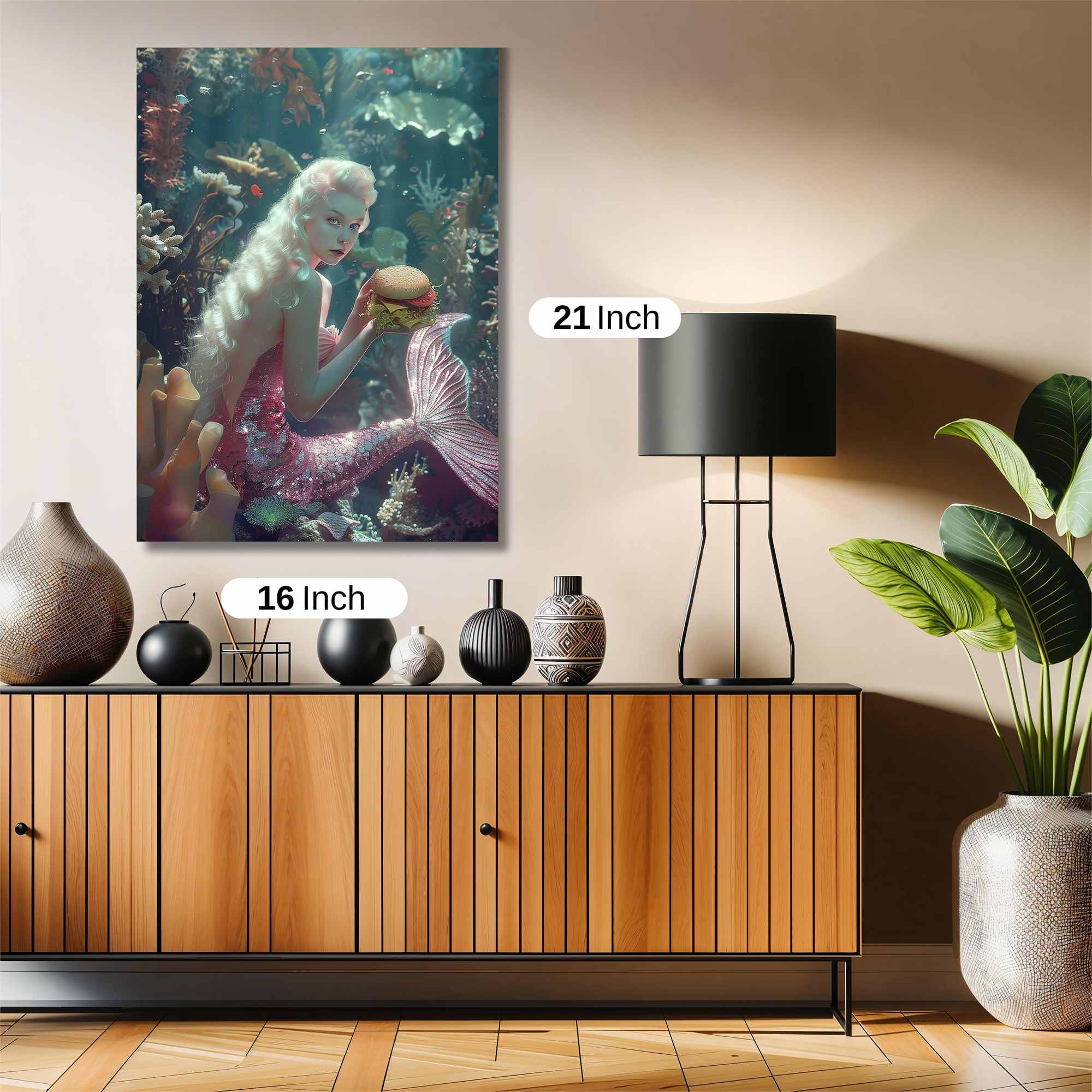 Mermaid Munch Safe Wall Magnetic / M