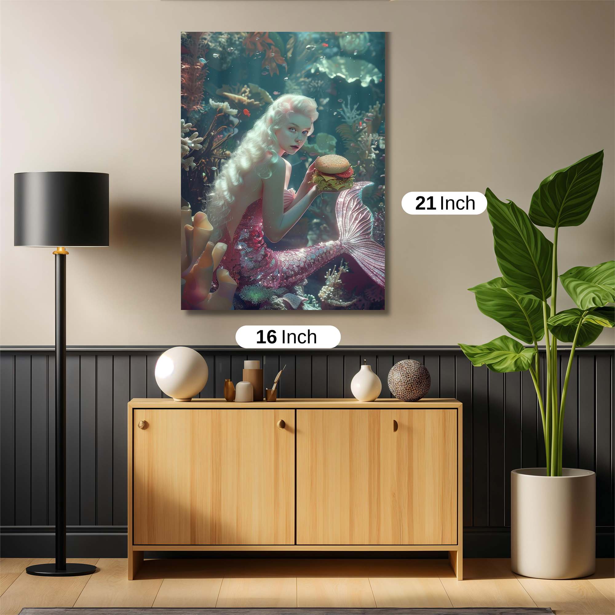Mermaid Munch Safe Wall Magnetic / M
