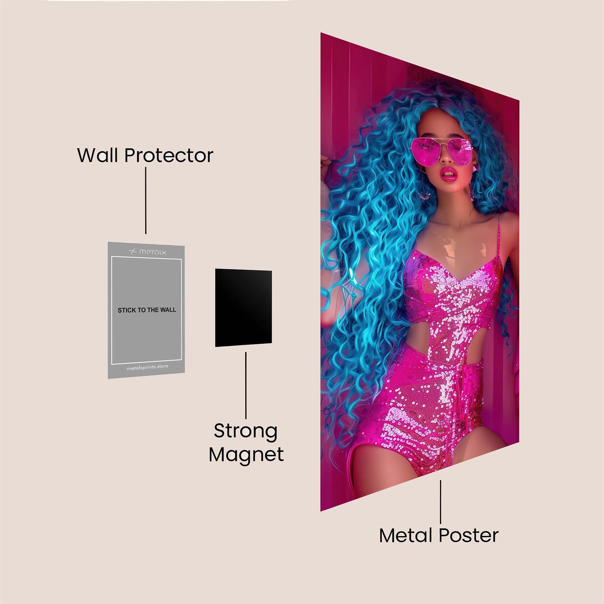 Neon Diva Safe Wall Magnetic / M