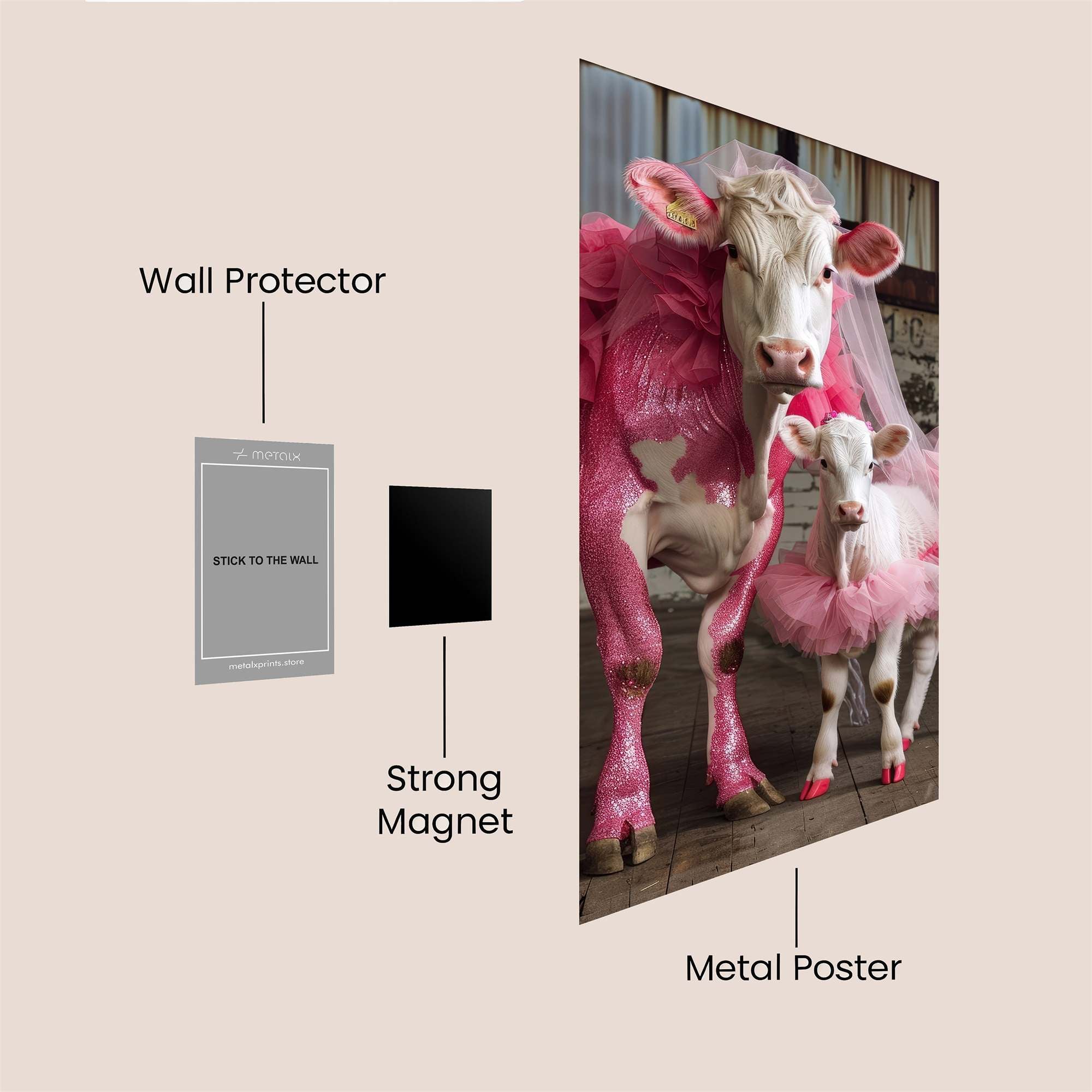Cows Elegant Safe Wall Magnetic / M