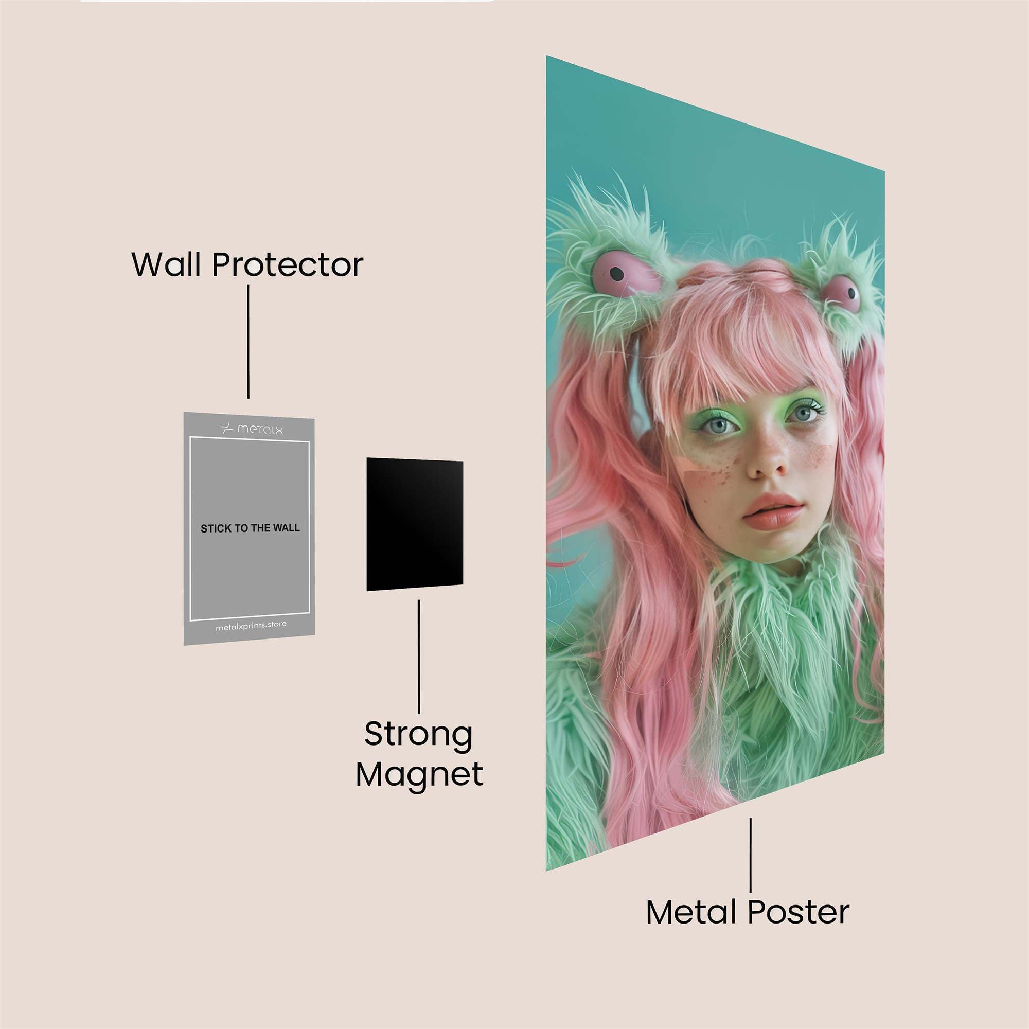 Alien Whimsy Safe Wall Magnetic / M