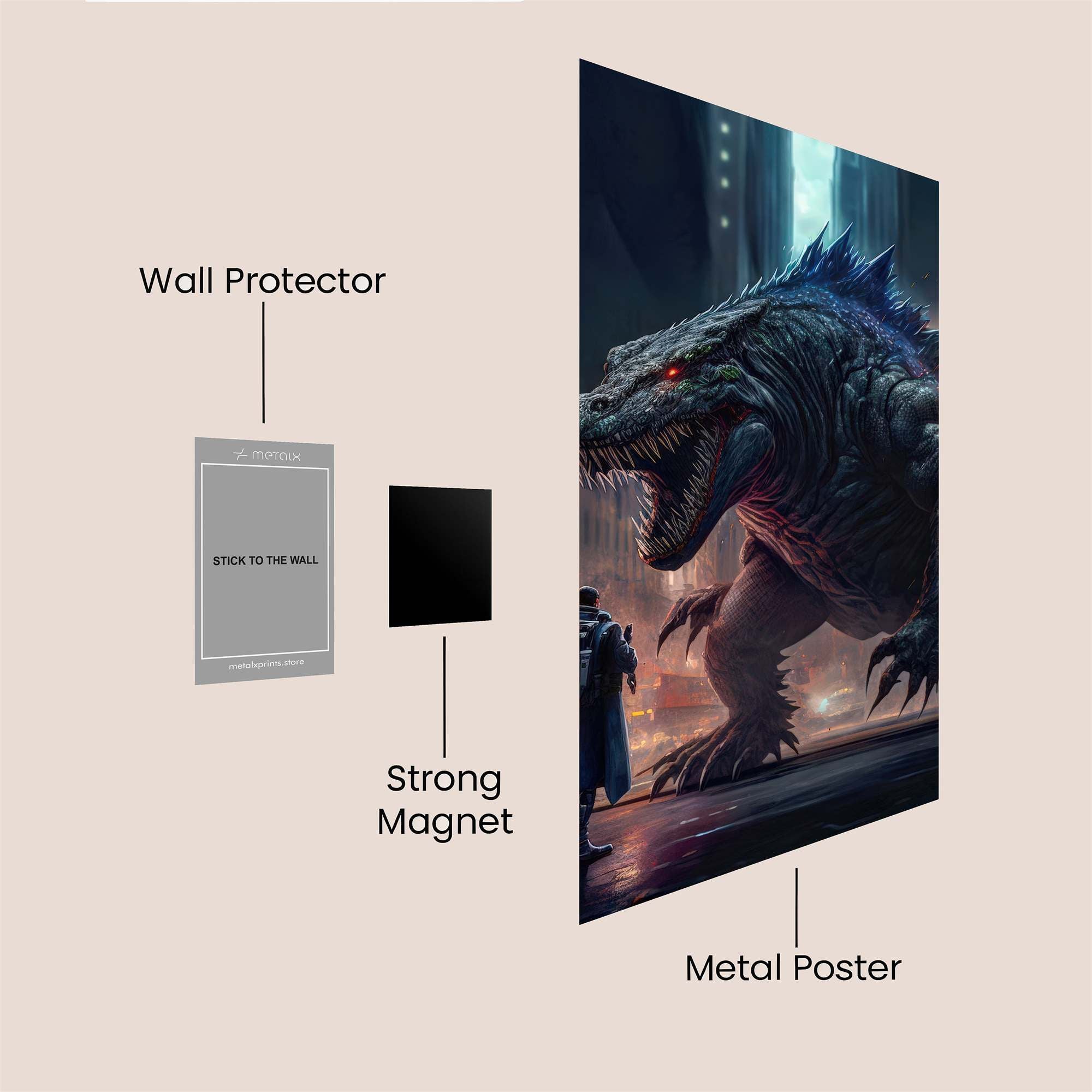 Godzilla Apocalyptic Safe Wall Magnetic / M