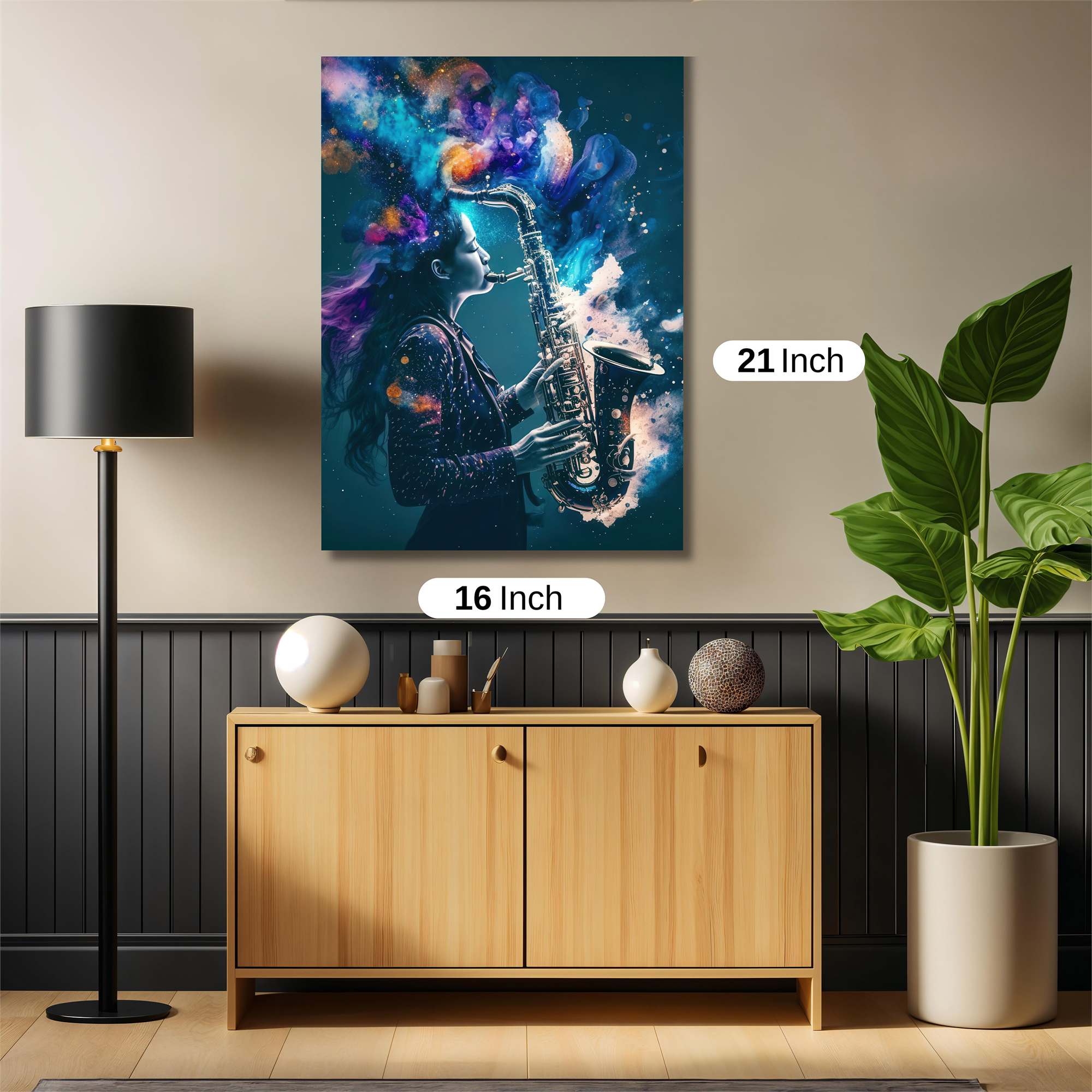 Saxophone Dreamscape Safe Wall Magnetic / M