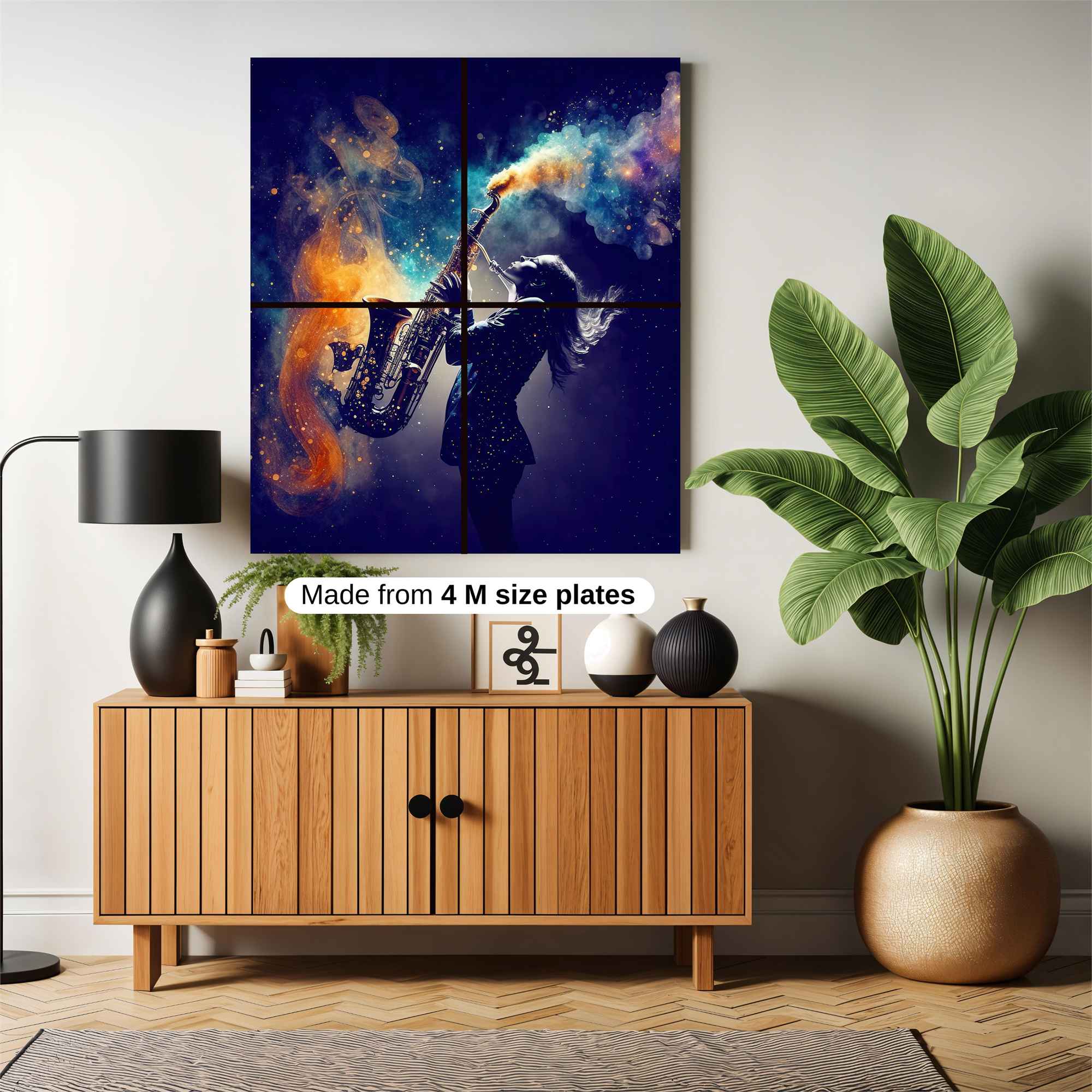 Saxophone Dreamscape Safe Wall Magnetic / M