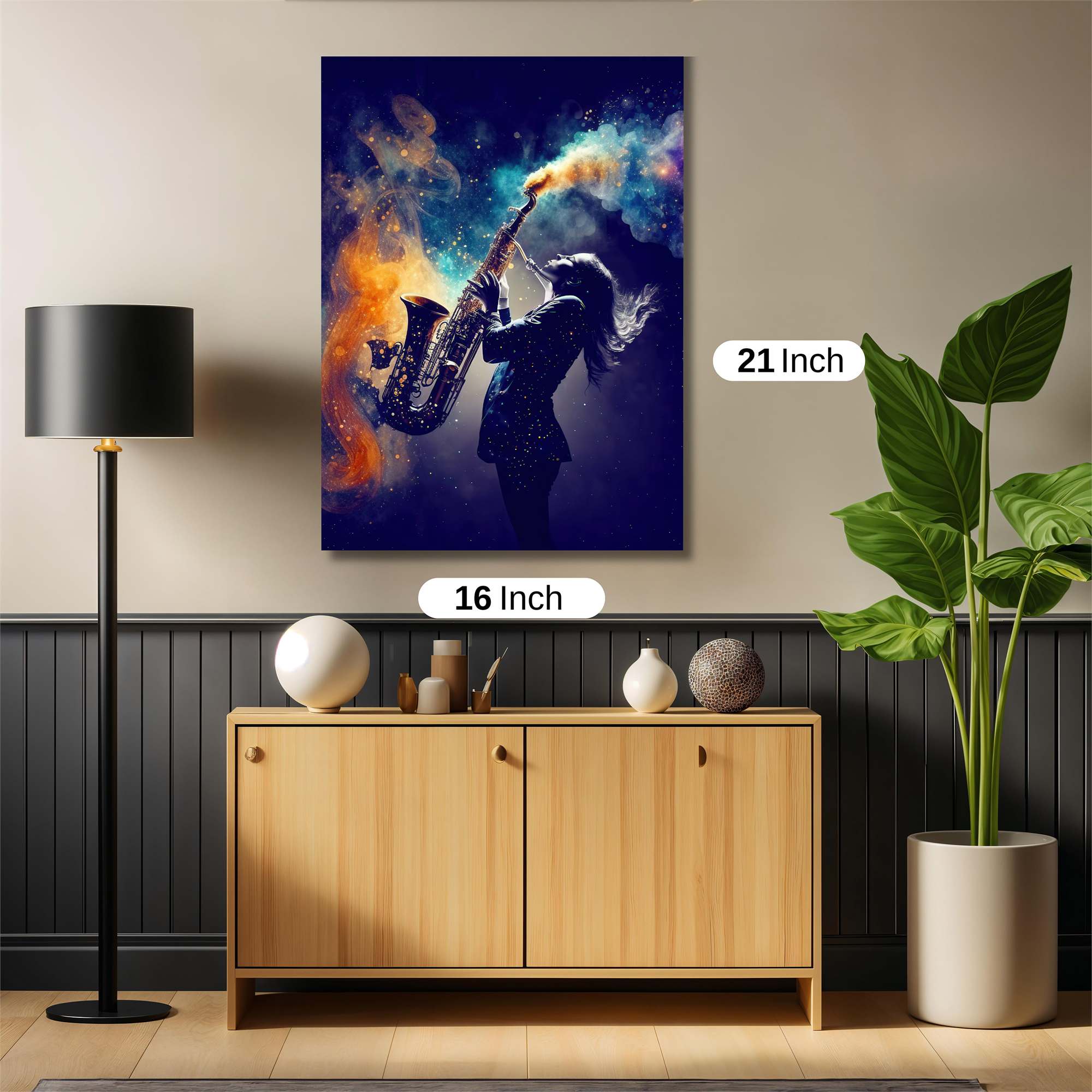 Saxophone Dreamscape Safe Wall Magnetic / M