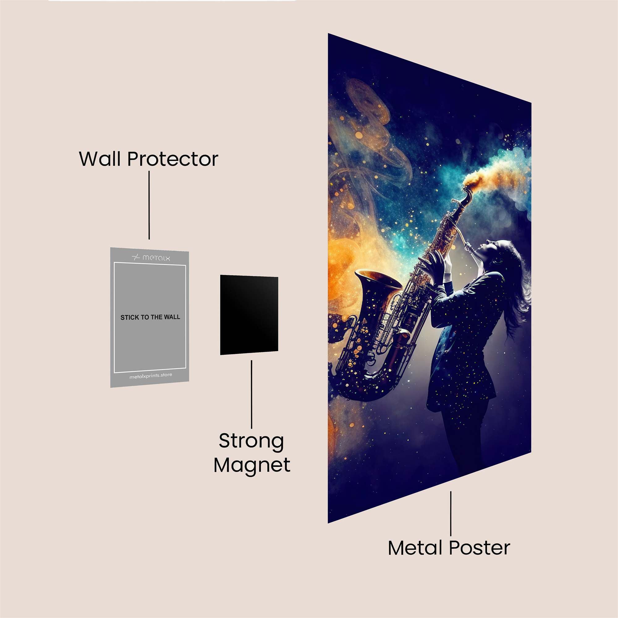 Saxophone Dreamscape Safe Wall Magnetic / M