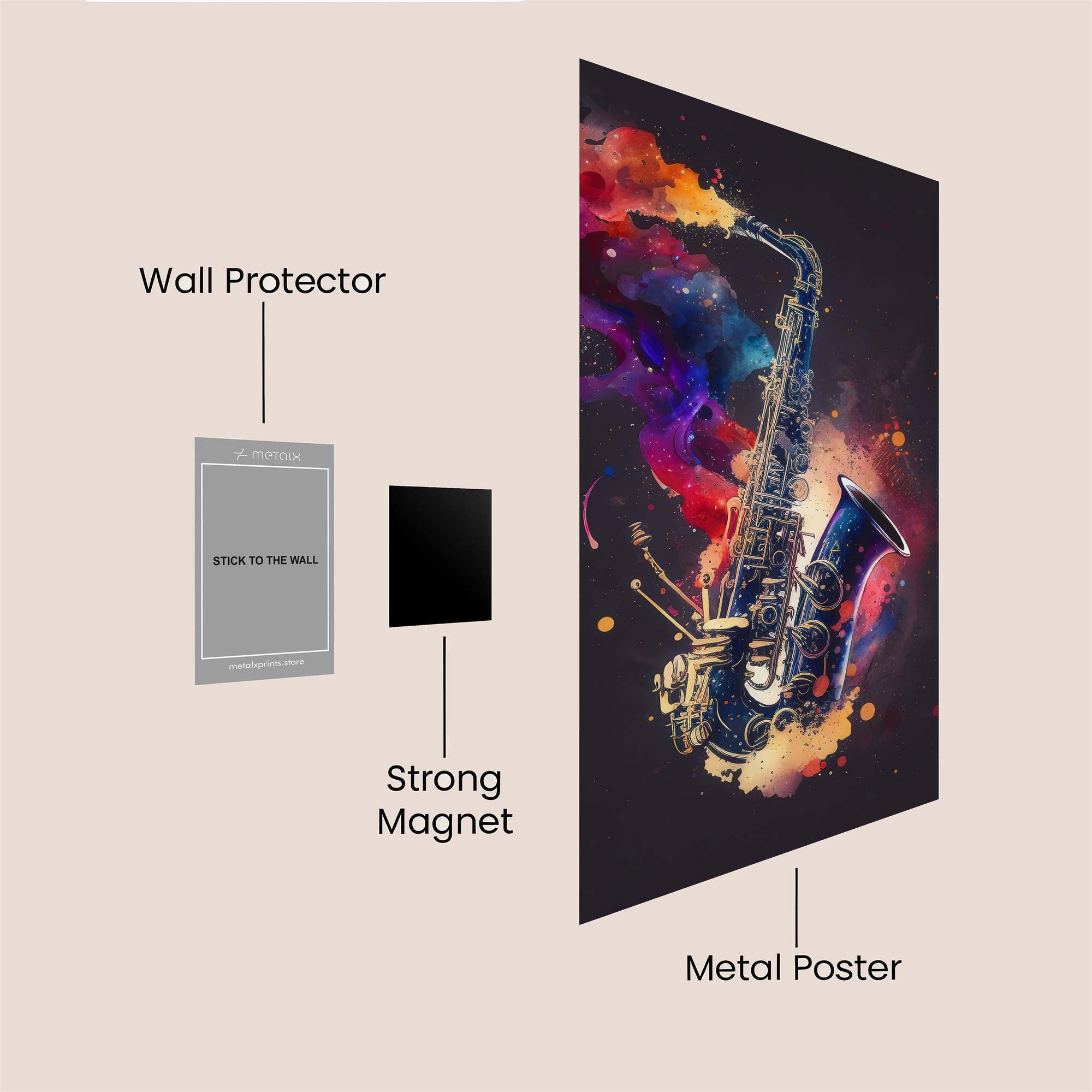 Saxophone Splendor Safe Wall Magnetic / M