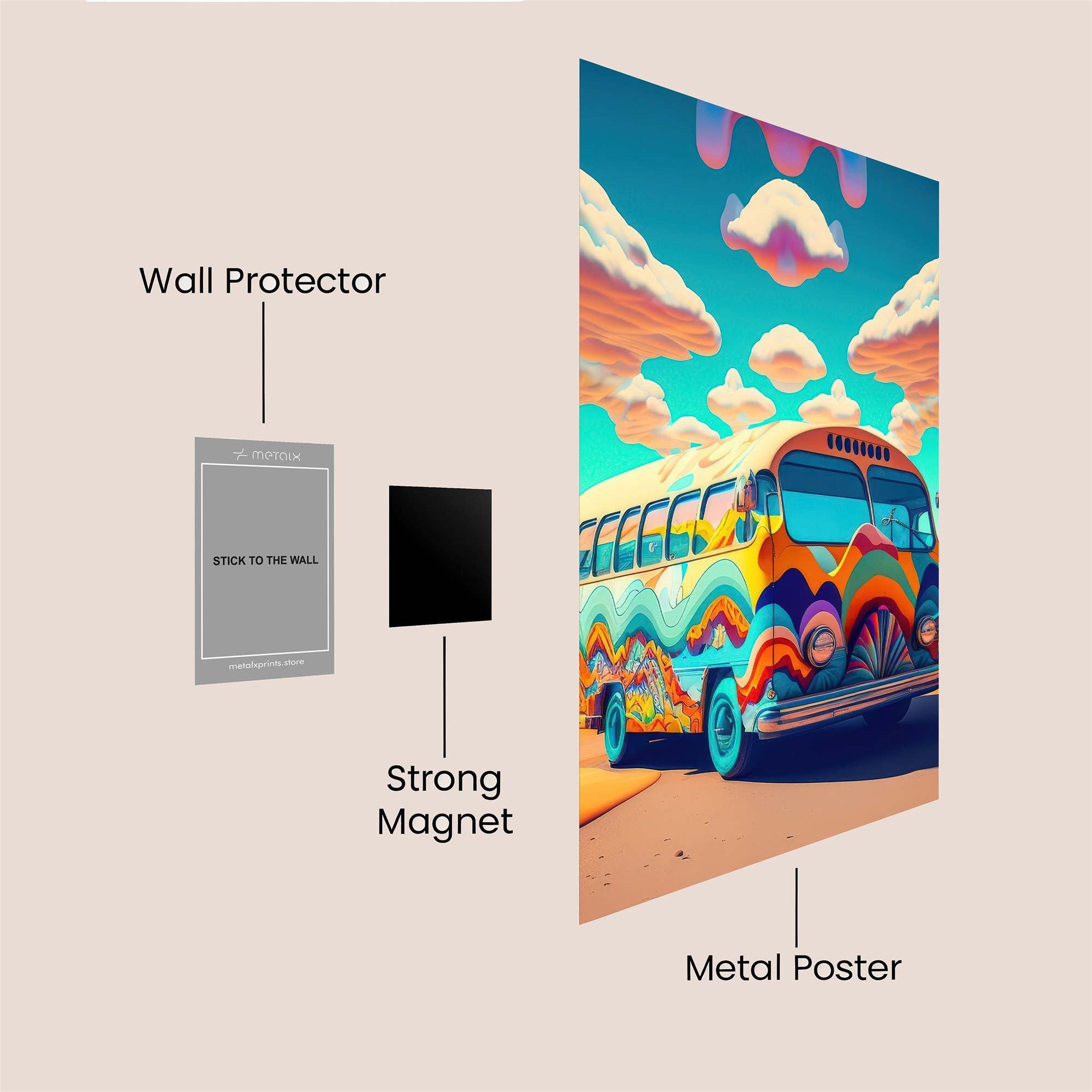Psychedelic Journey Safe Wall Magnetic / M