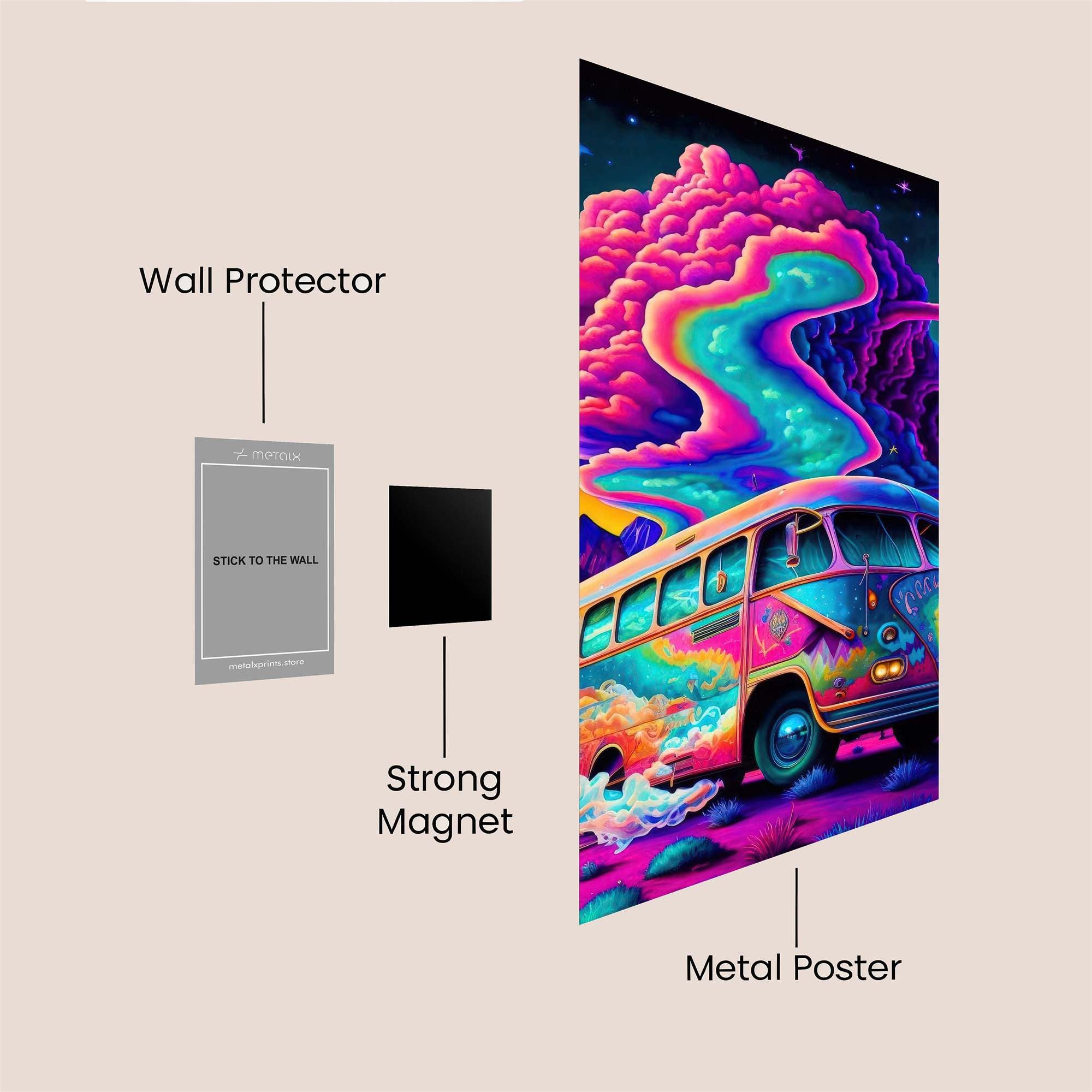 Psychedelic Journey Safe Wall Magnetic / M