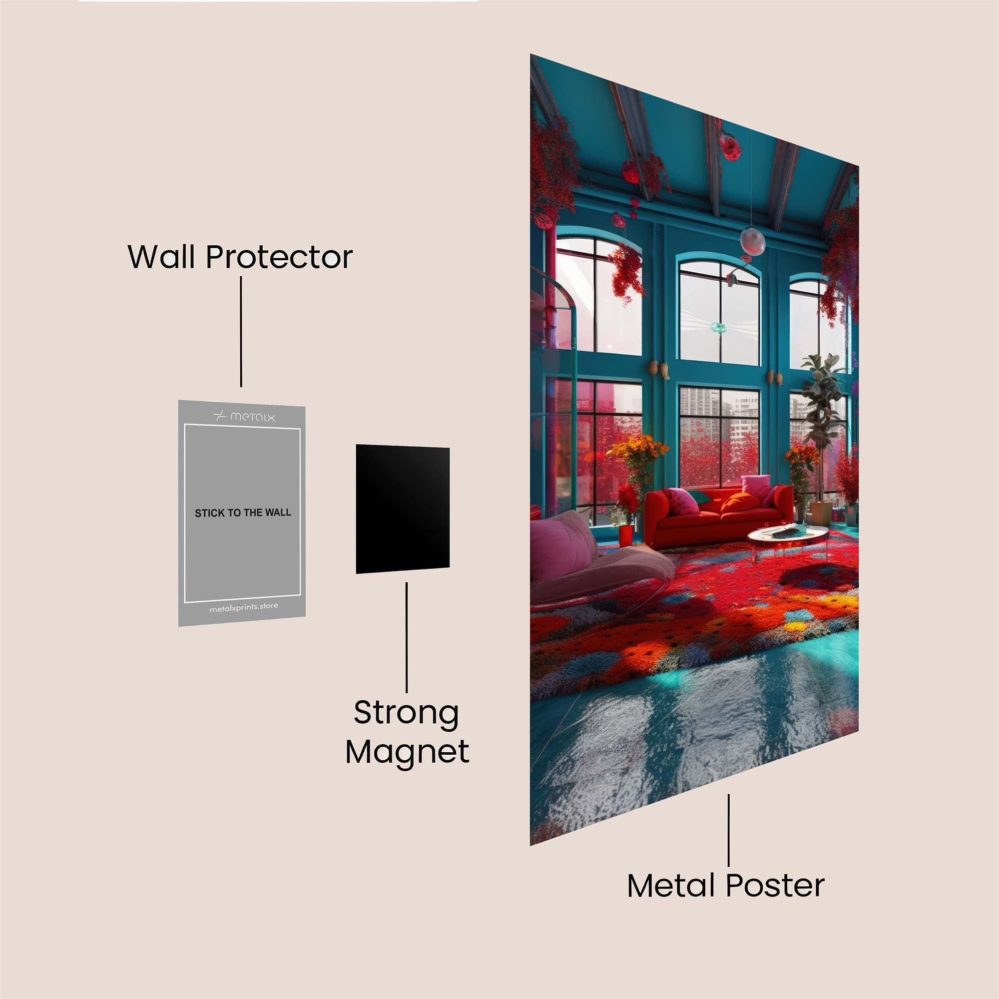 Vibrant Oasis Safe Wall Magnetic / M