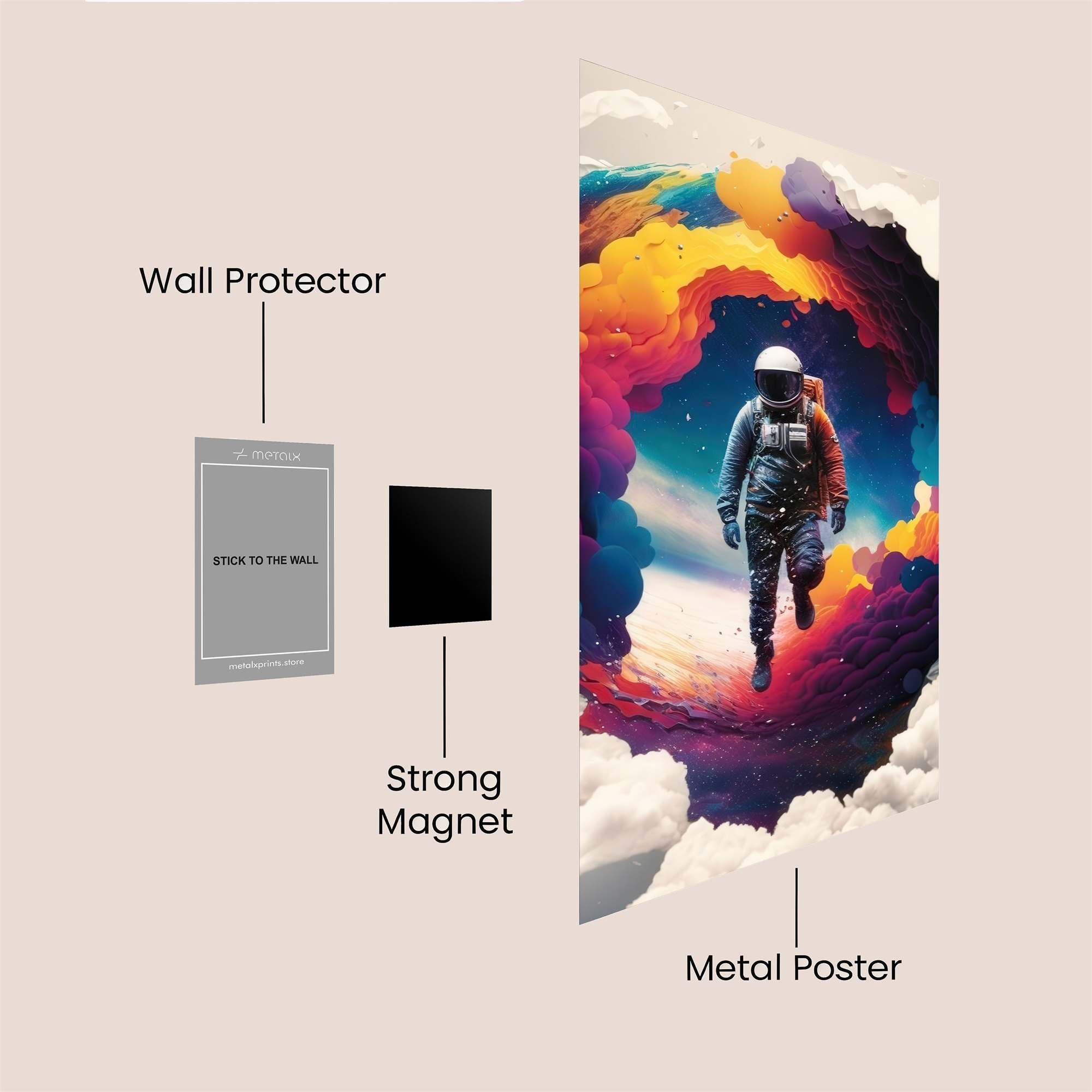 Astronaut Dreamscape Safe Wall Magnetic / M