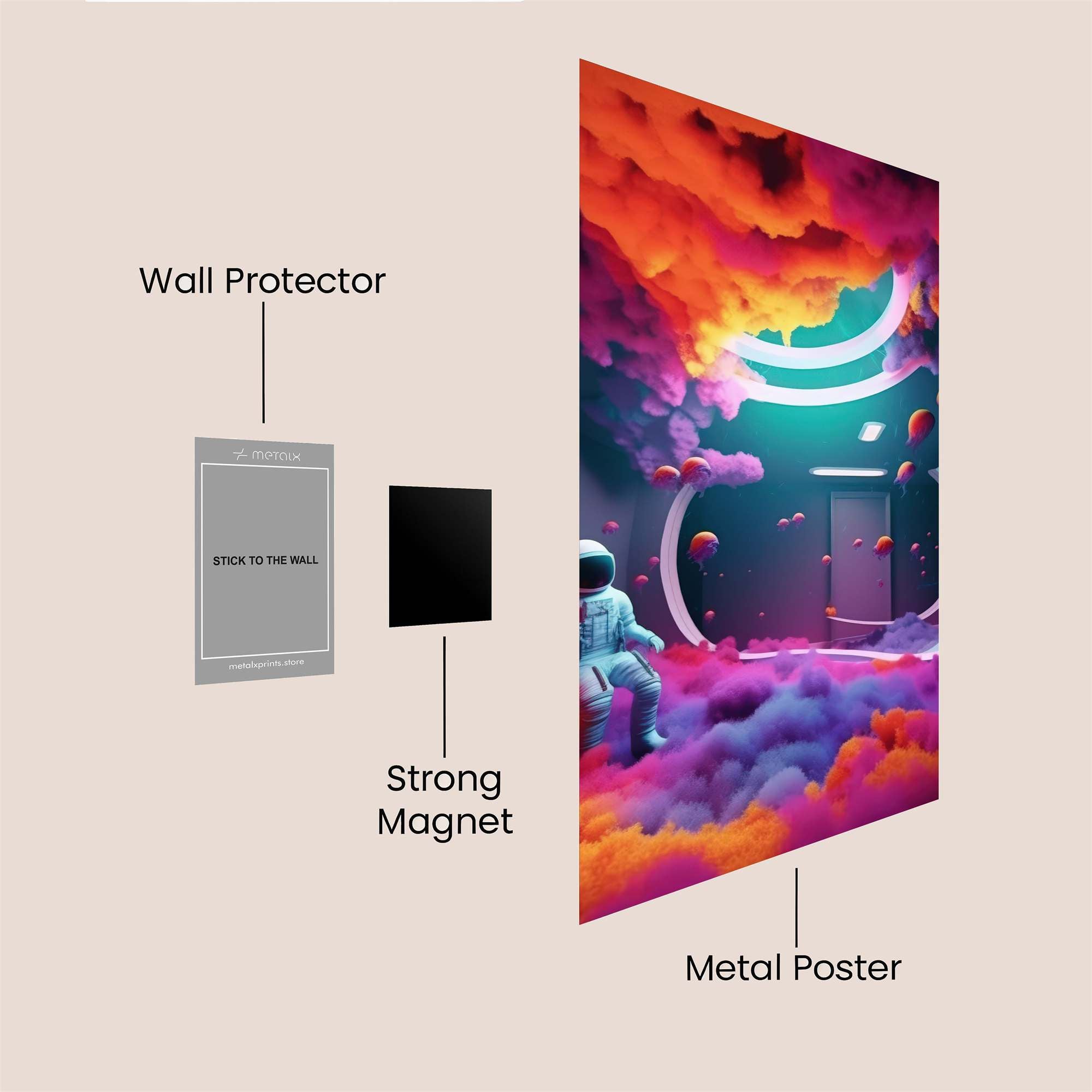 Astronaut Dreamscape Safe Wall Magnetic / M