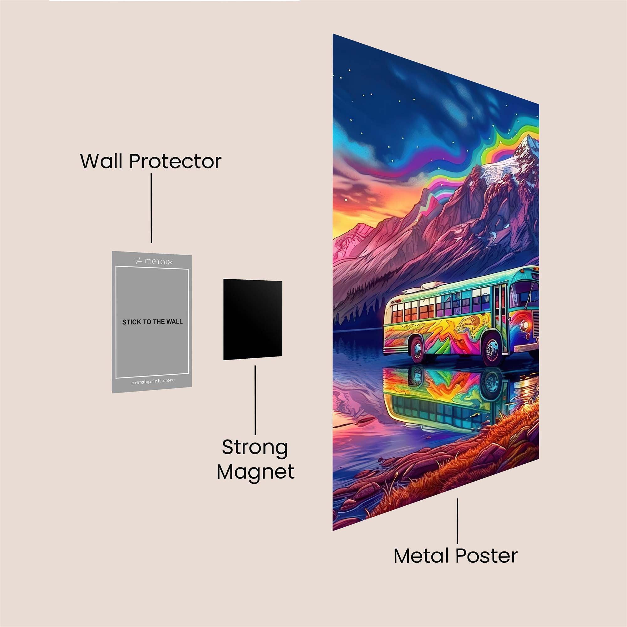 Psychedelic Journey Safe Wall Magnetic / M