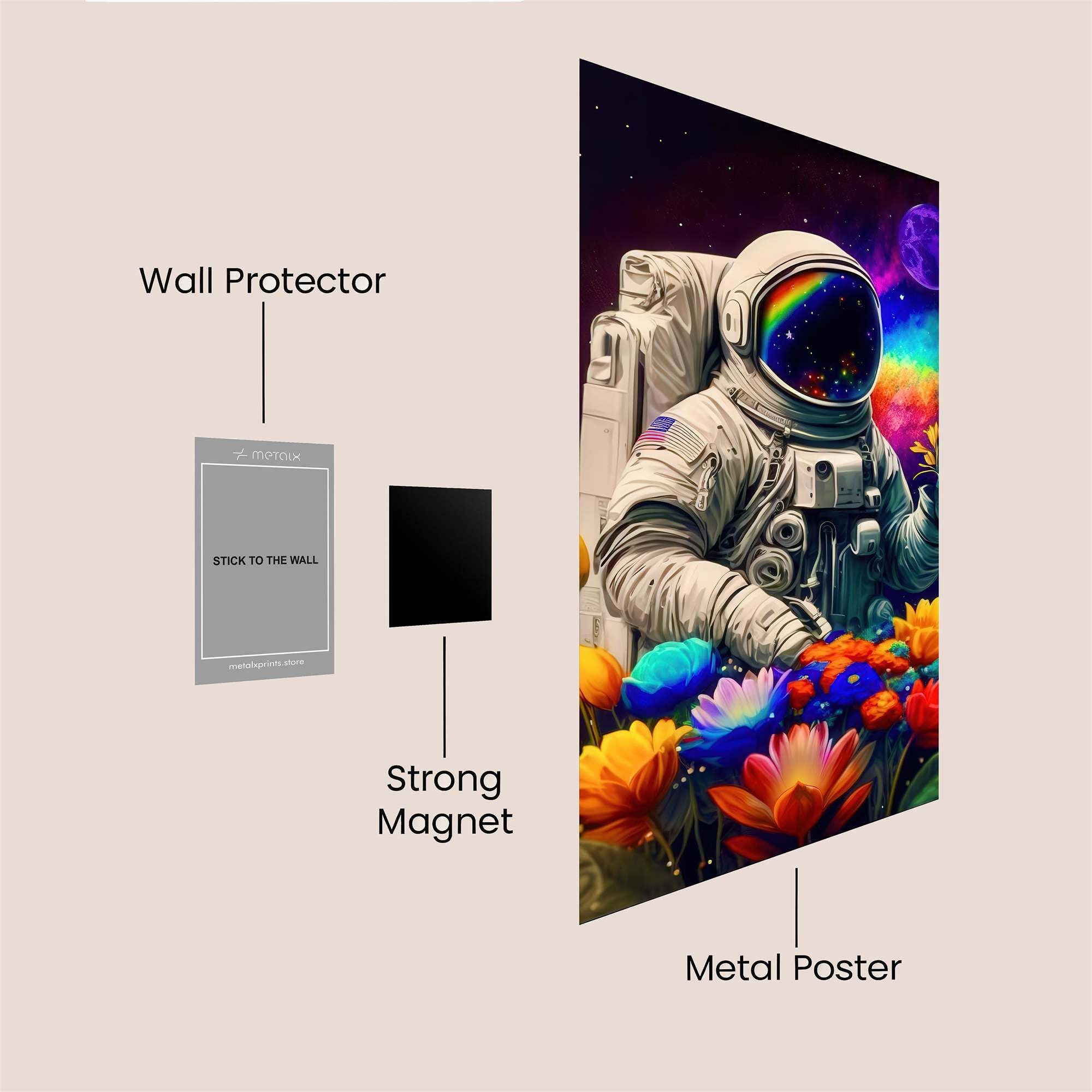 Astronaut Bliss Safe Wall Magnetic / M