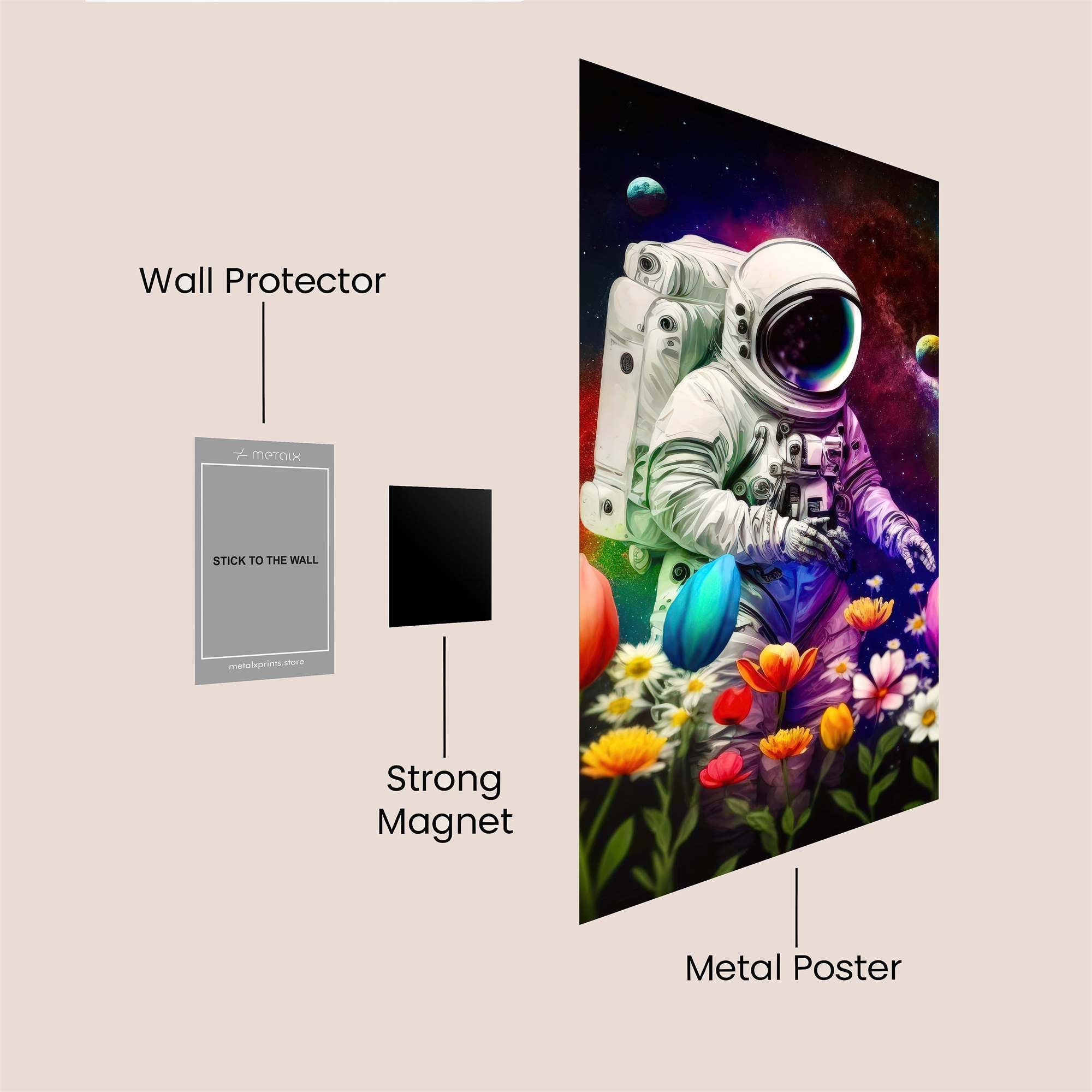 Astronaut Dreamscape Safe Wall Magnetic / M