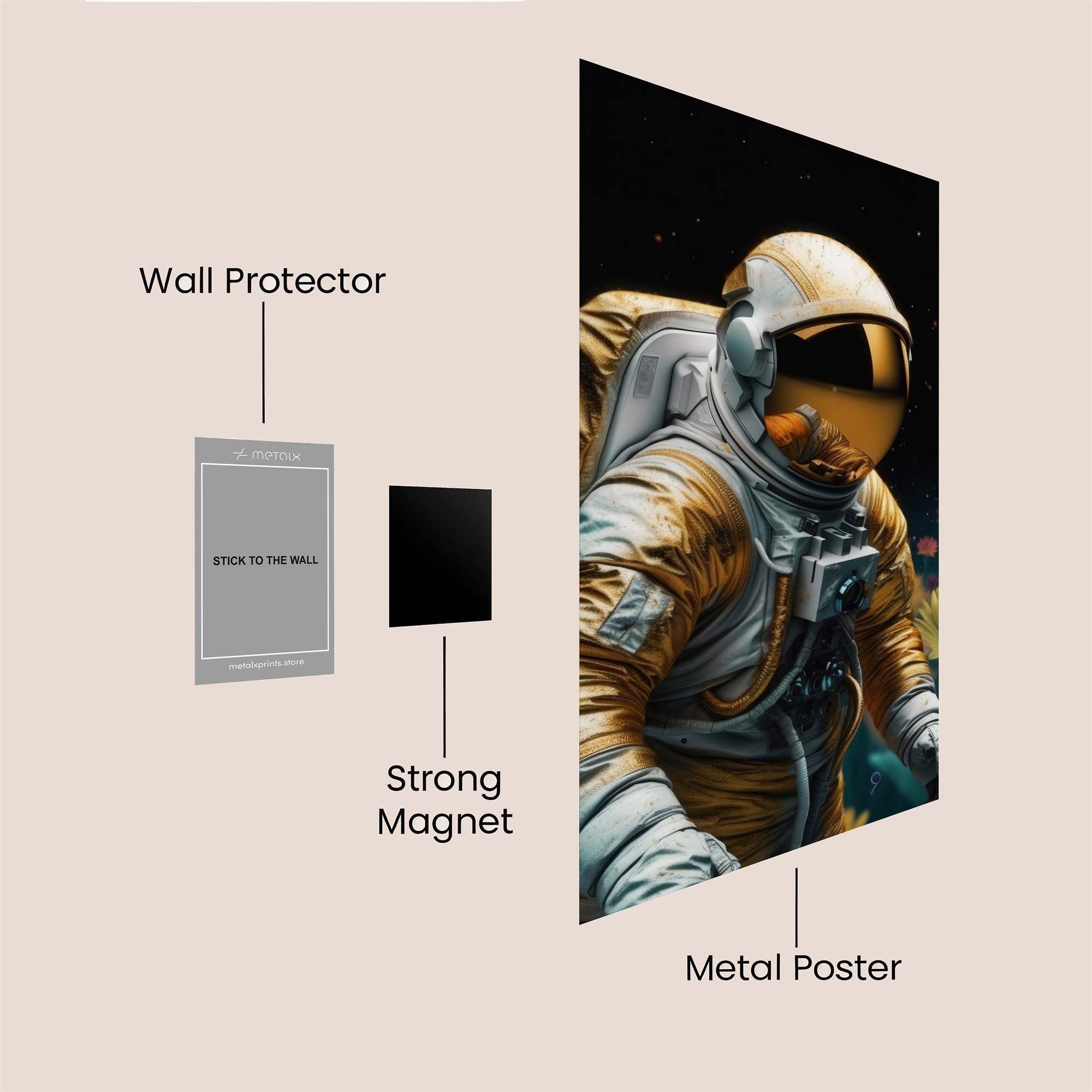 Astronaut Dreamscape Safe Wall Magnetic / M