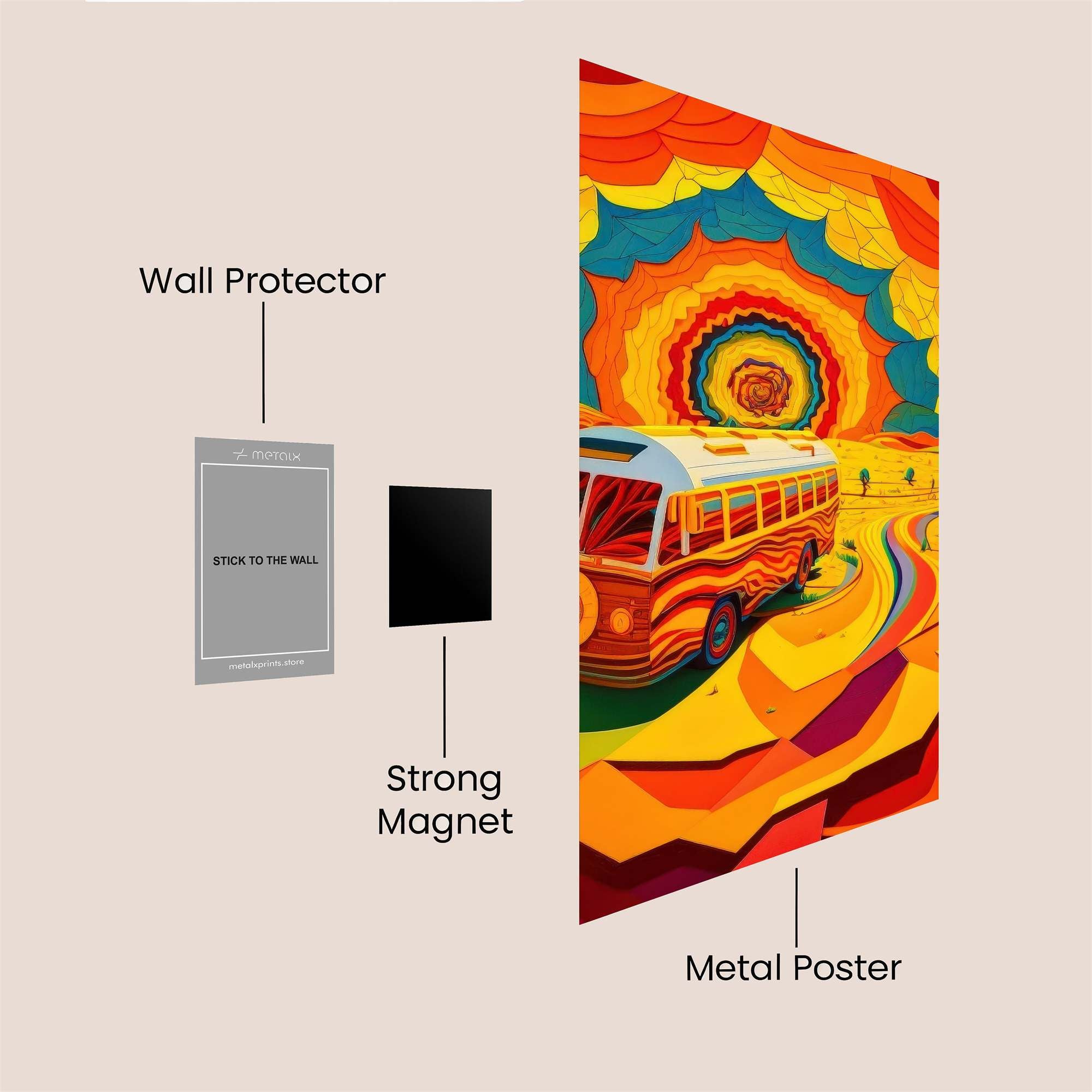 Psychedelic Journey Safe Wall Magnetic / M