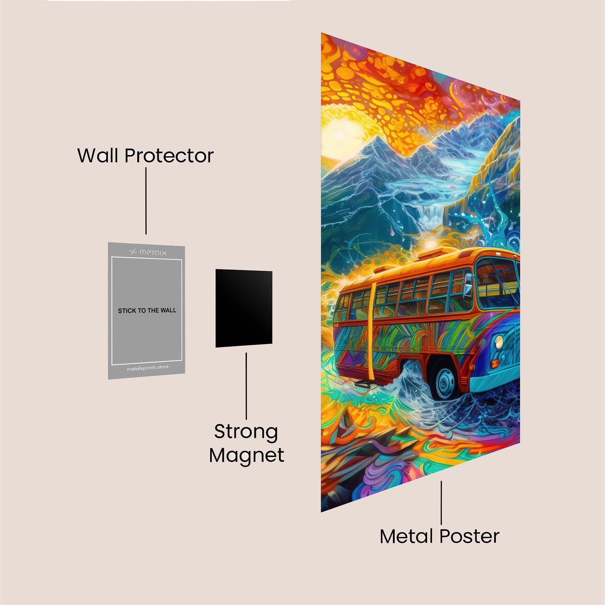 Psychedelic Journey Safe Wall Magnetic / M