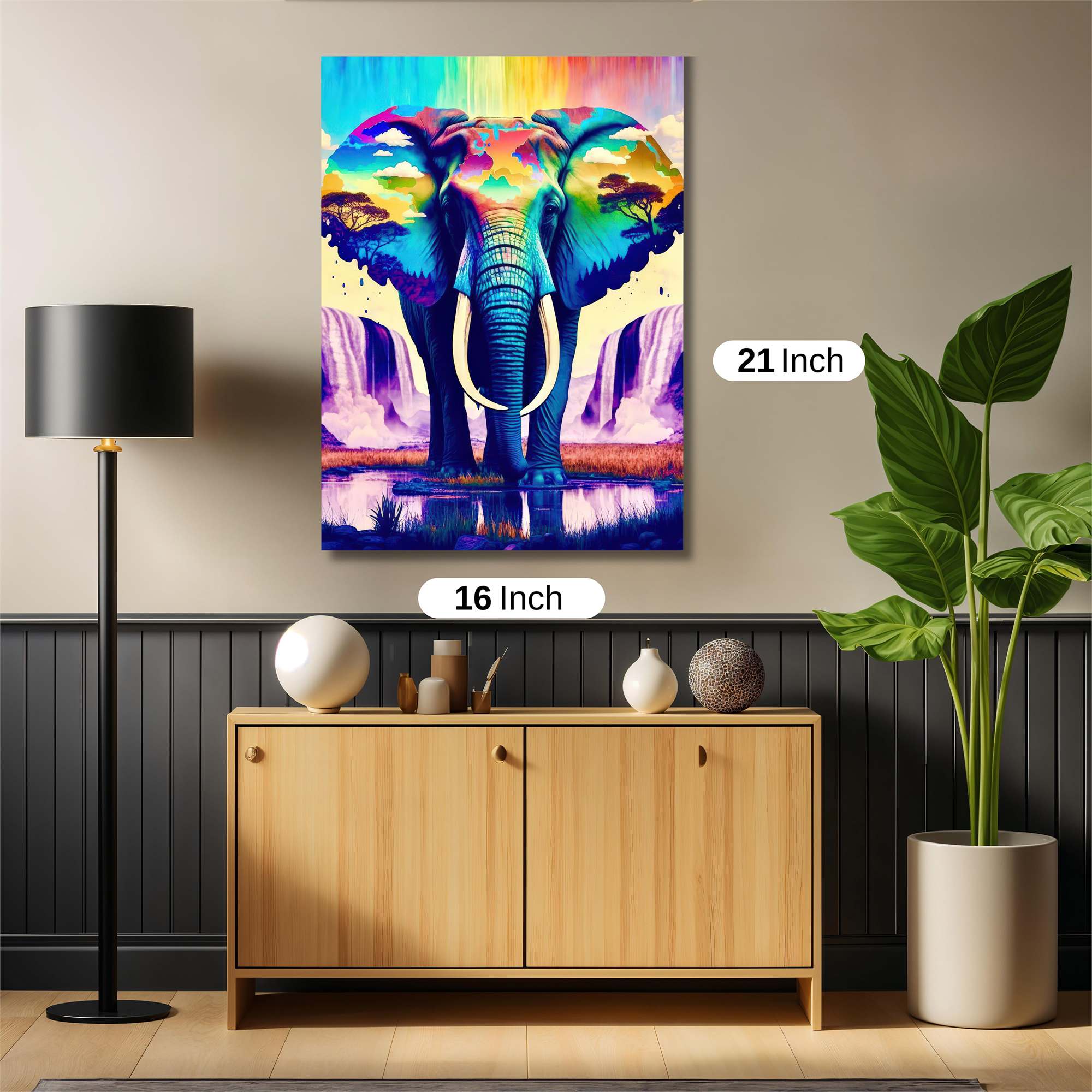 Elephant Dreamscape Safe Wall Magnetic / M