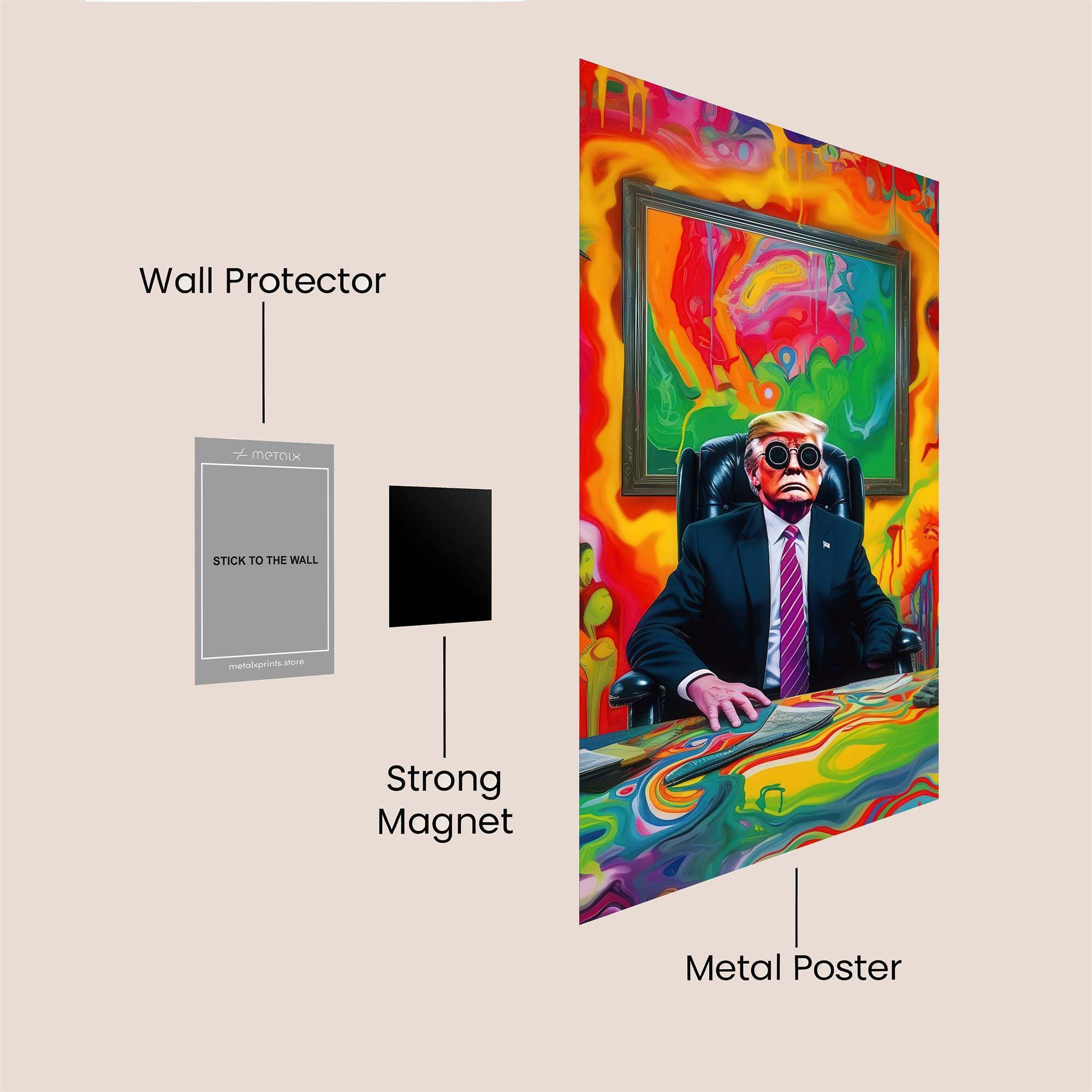 Trump Trippy Safe Wall Magnetic / M