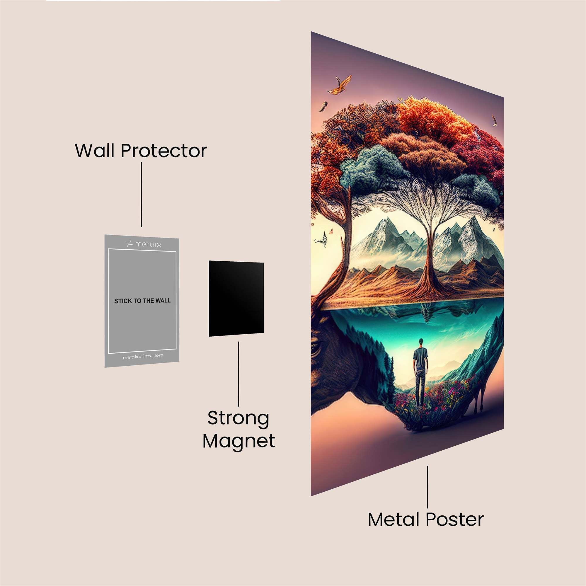 Deer Dreamscape Safe Wall Magnetic / M