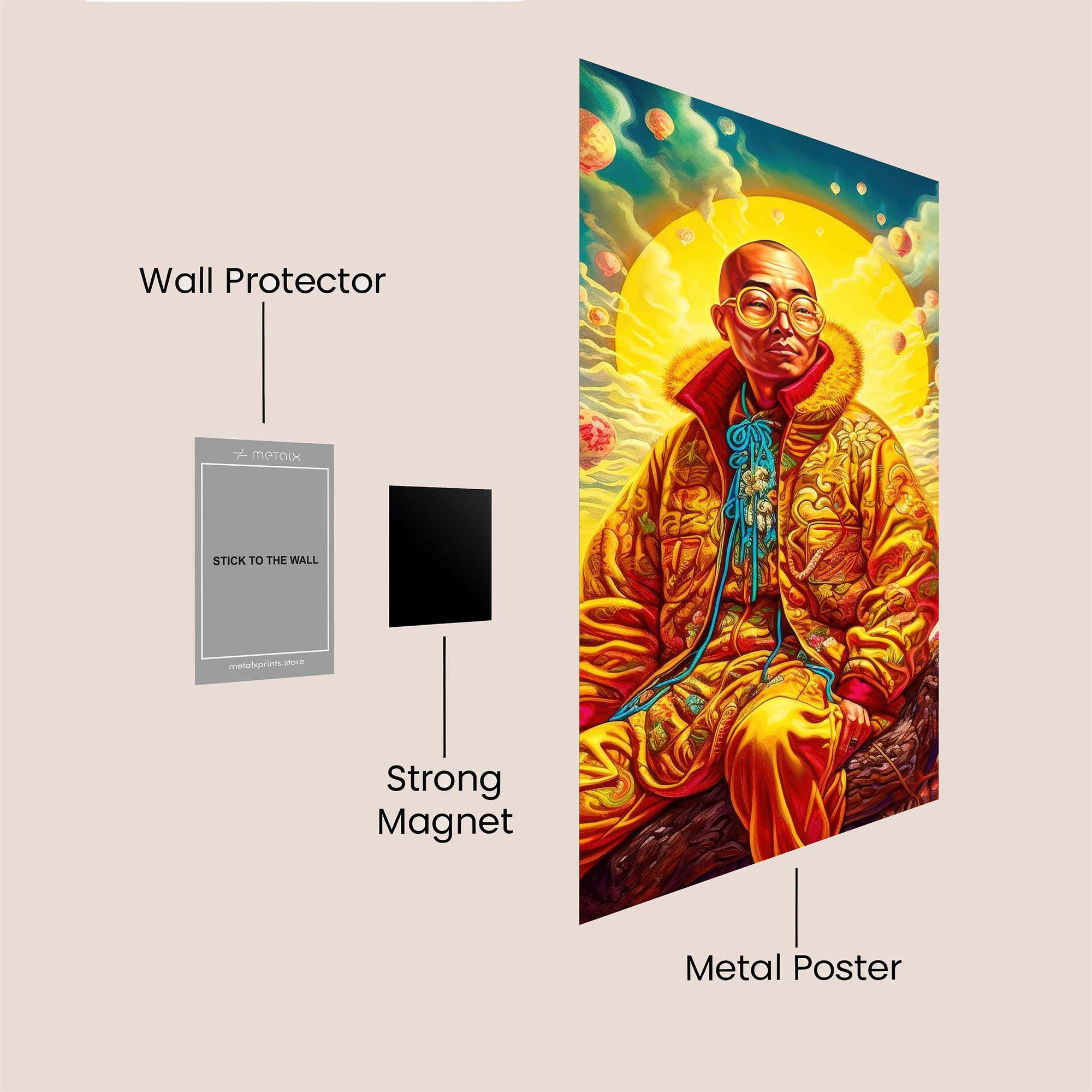 Monk Serenity Safe Wall Magnetic / M