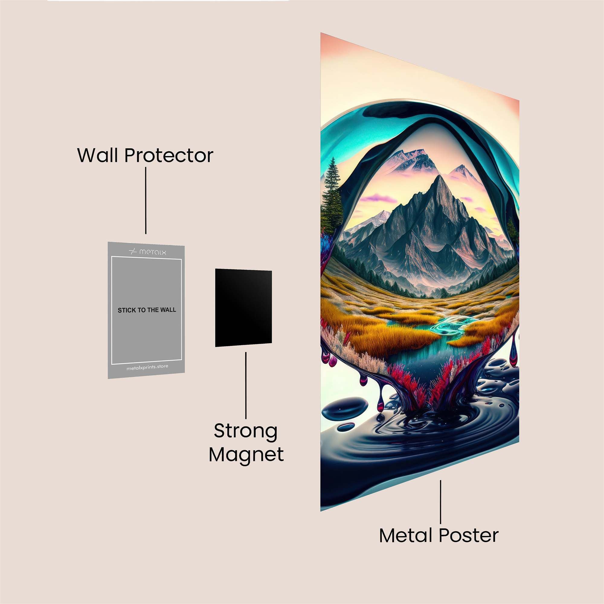 Mountain Serenity Safe Wall Magnetic / M