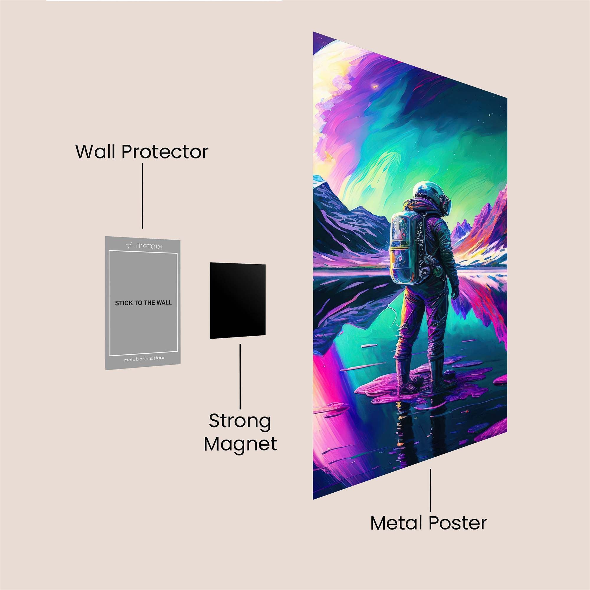 Astronaut Dreamscape Safe Wall Magnetic / M