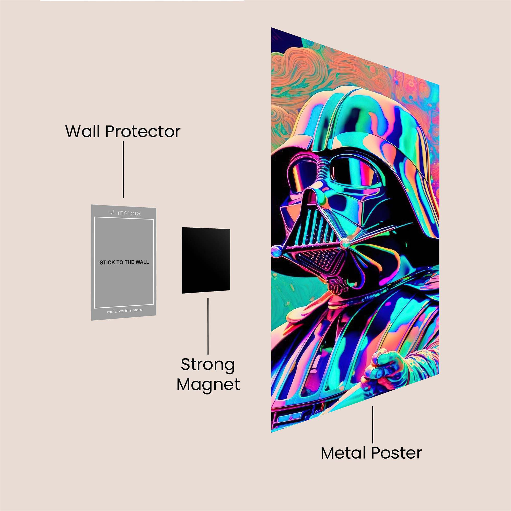 Vader Vibrant Safe Wall Magnetic / M