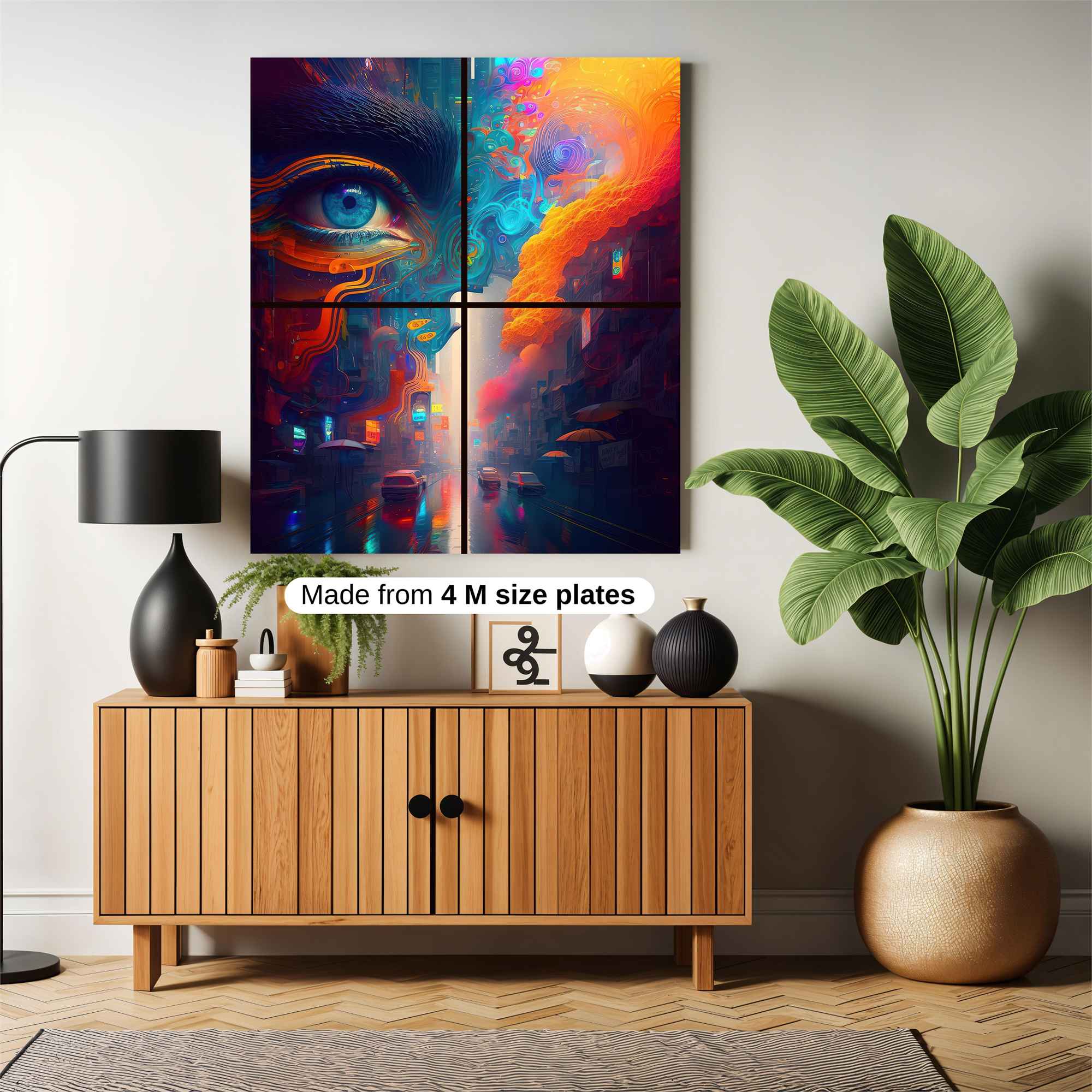 Neon Dreamscape Safe Wall Magnetic / M