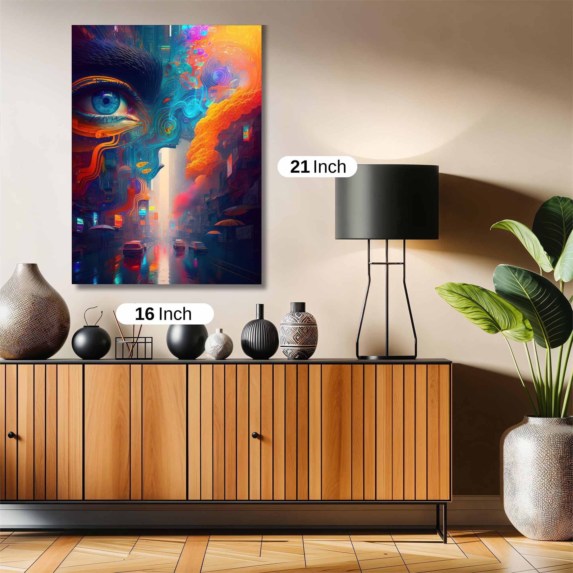 Neon Dreamscape Safe Wall Magnetic / M