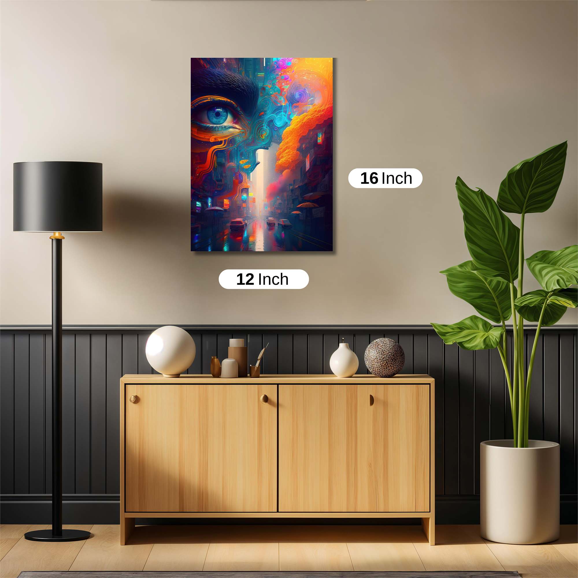 Neon Dreamscape Safe Wall Magnetic / M