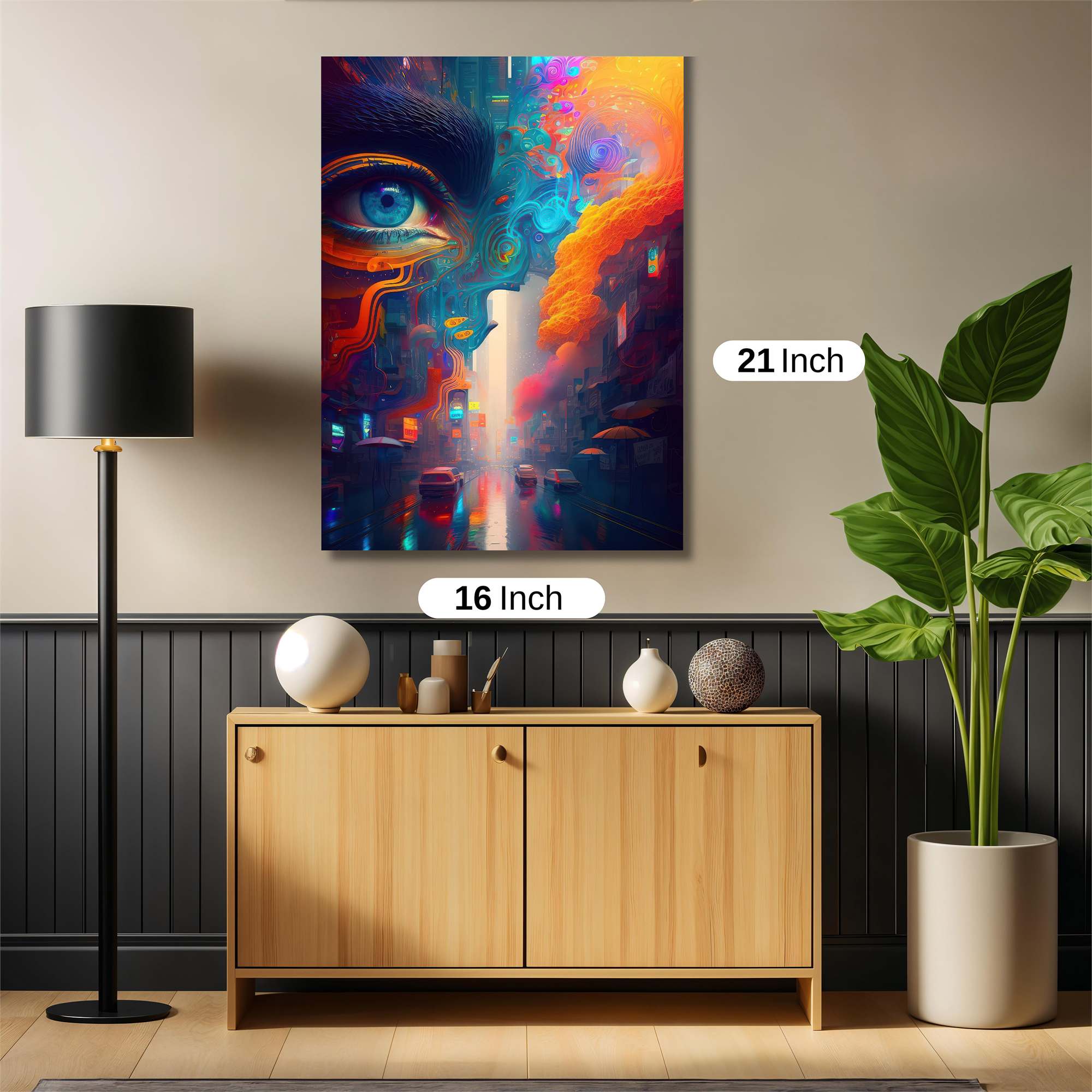 Neon Dreamscape Safe Wall Magnetic / M