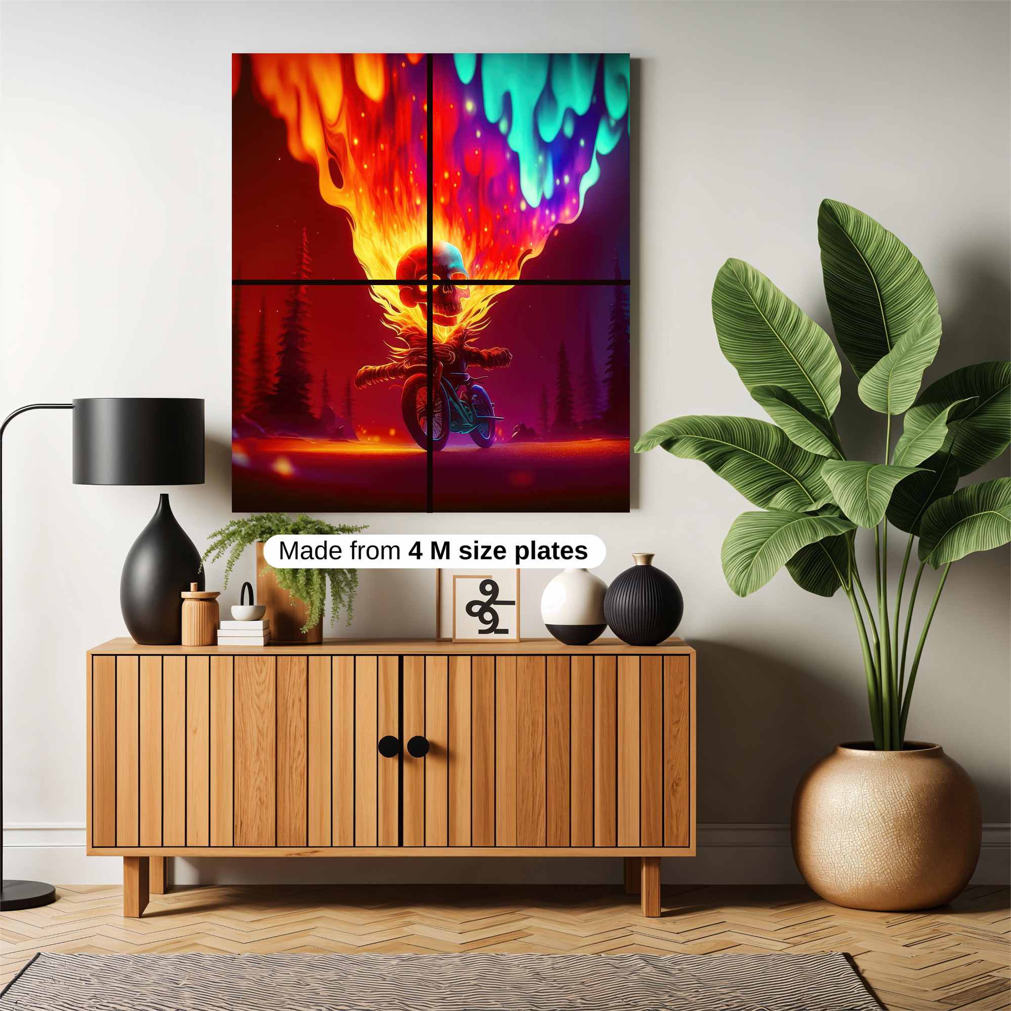 Skull Blaze Safe Wall Magnetic / M