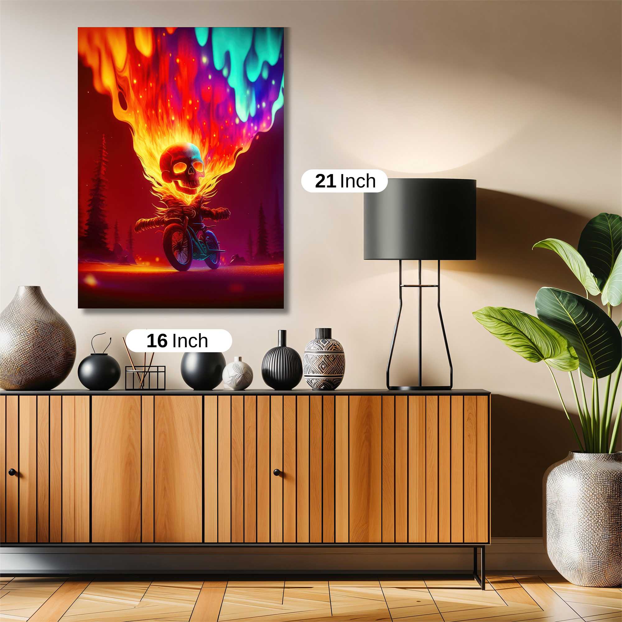 Skull Blaze Safe Wall Magnetic / M