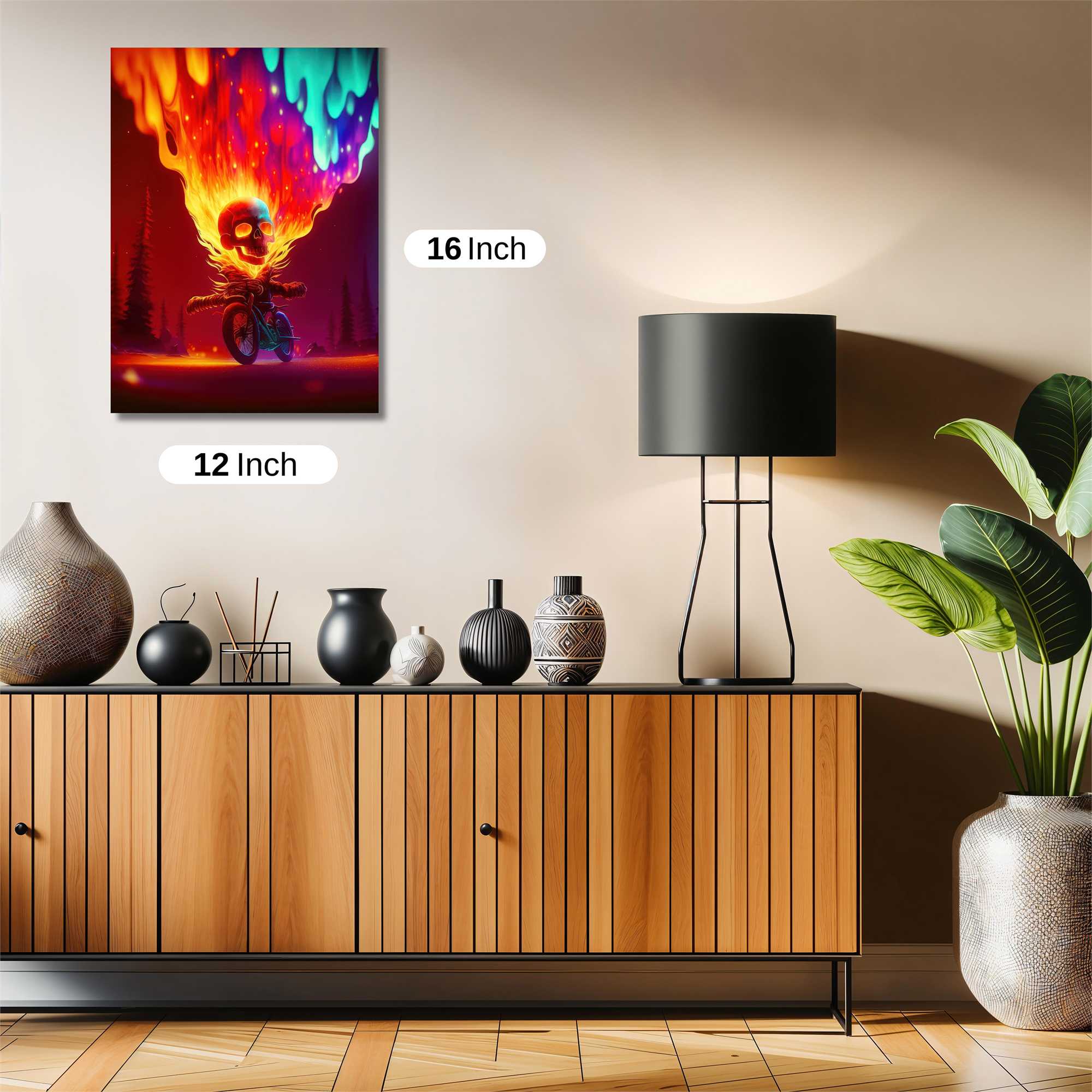 Skull Blaze Safe Wall Magnetic / M