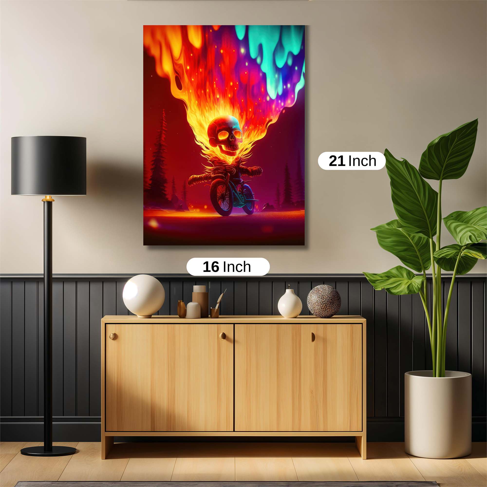 Skull Blaze Safe Wall Magnetic / M