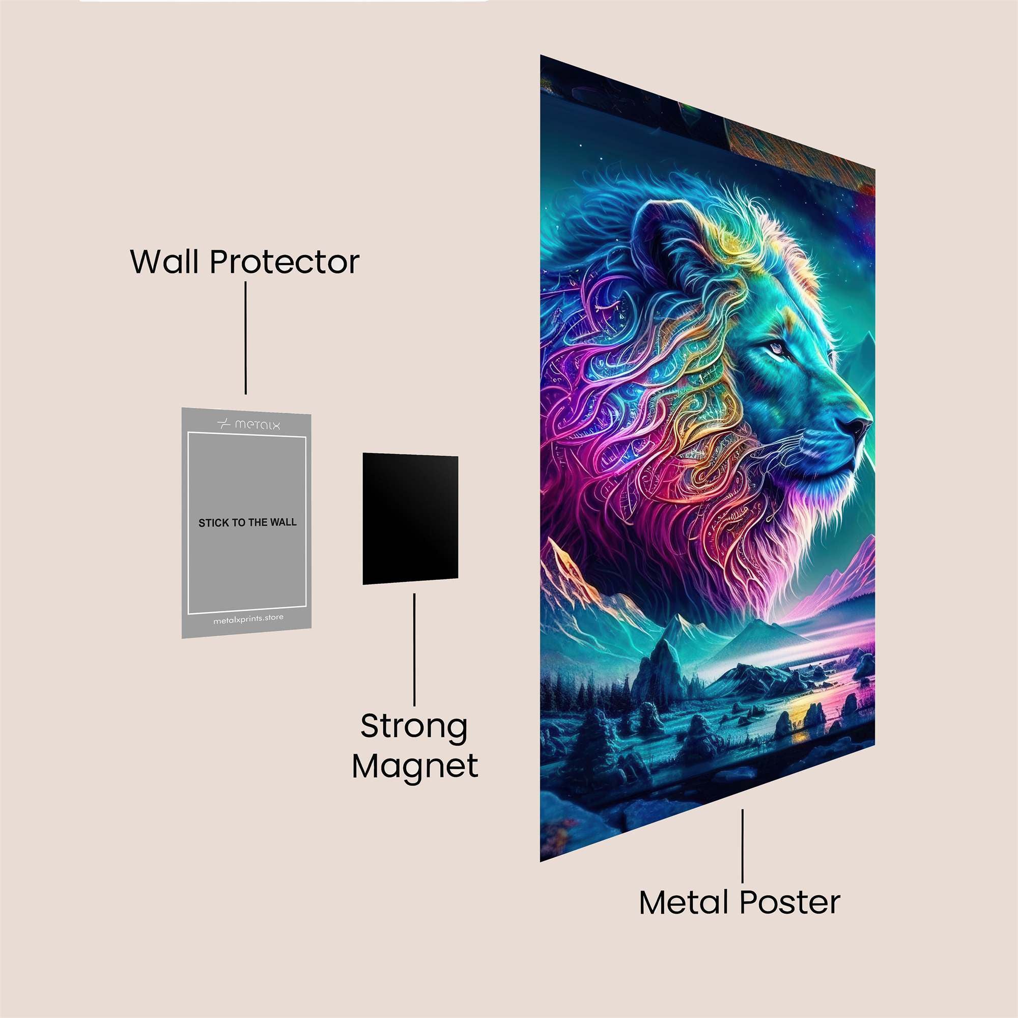 Lion Dreamscape Safe Wall Magnetic / M