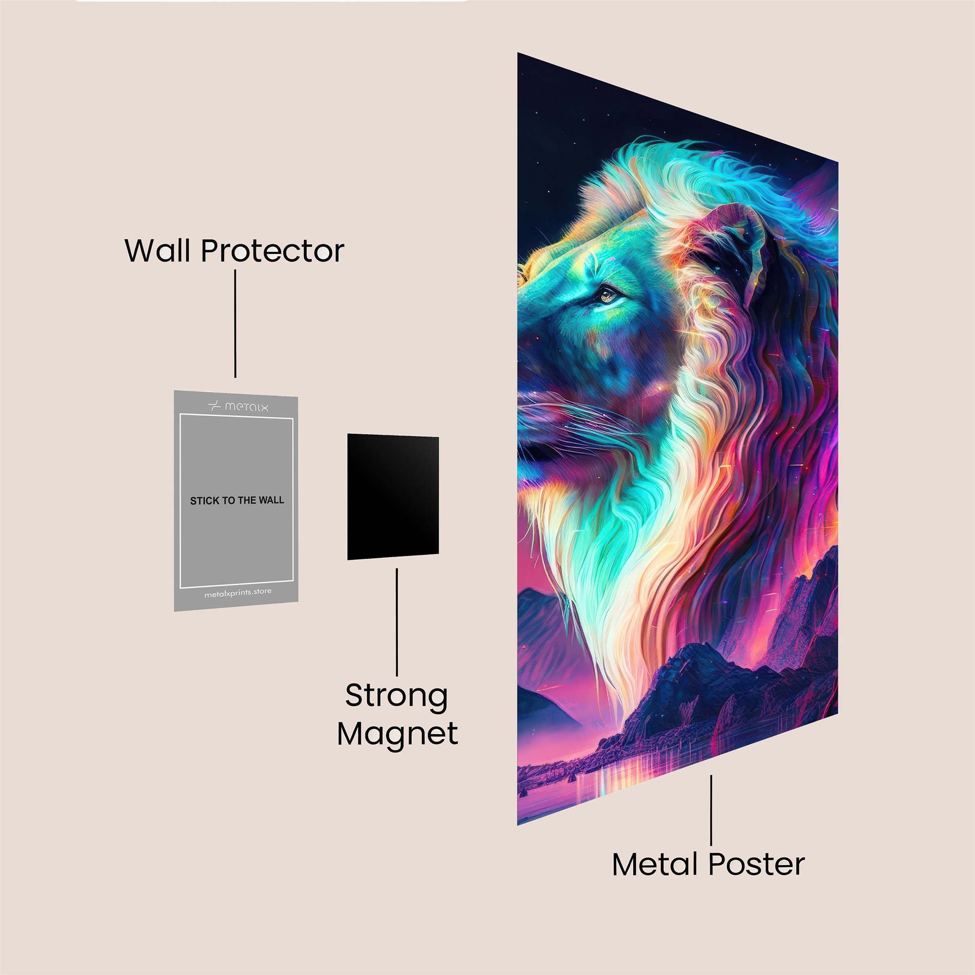Lion Radiant Safe Wall Magnetic / M