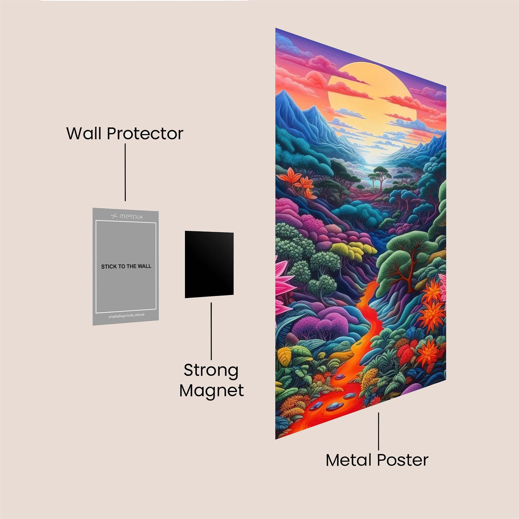 Sunset Serenity Safe Wall Magnetic / M