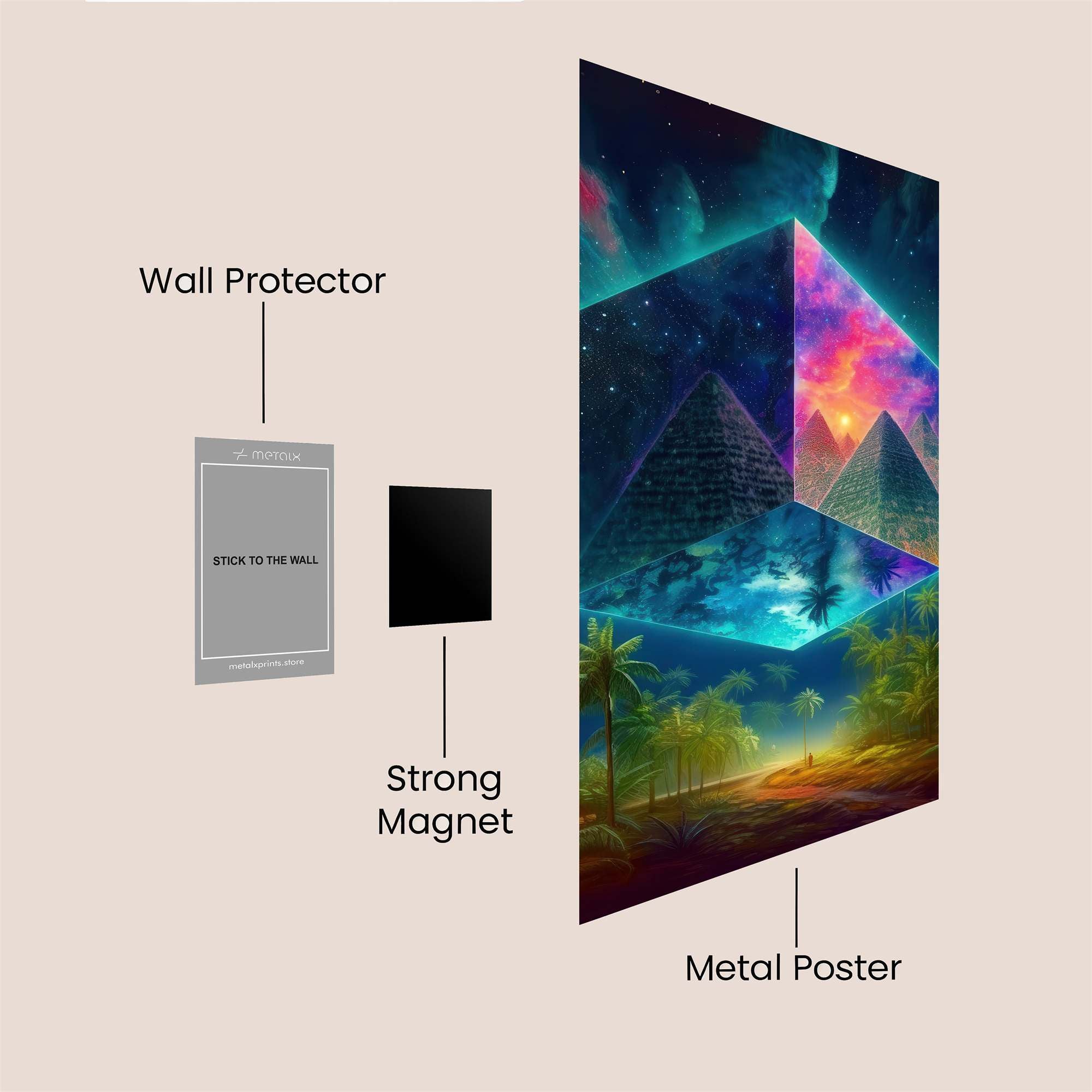 Pyramid Dream Safe Wall Magnetic / M