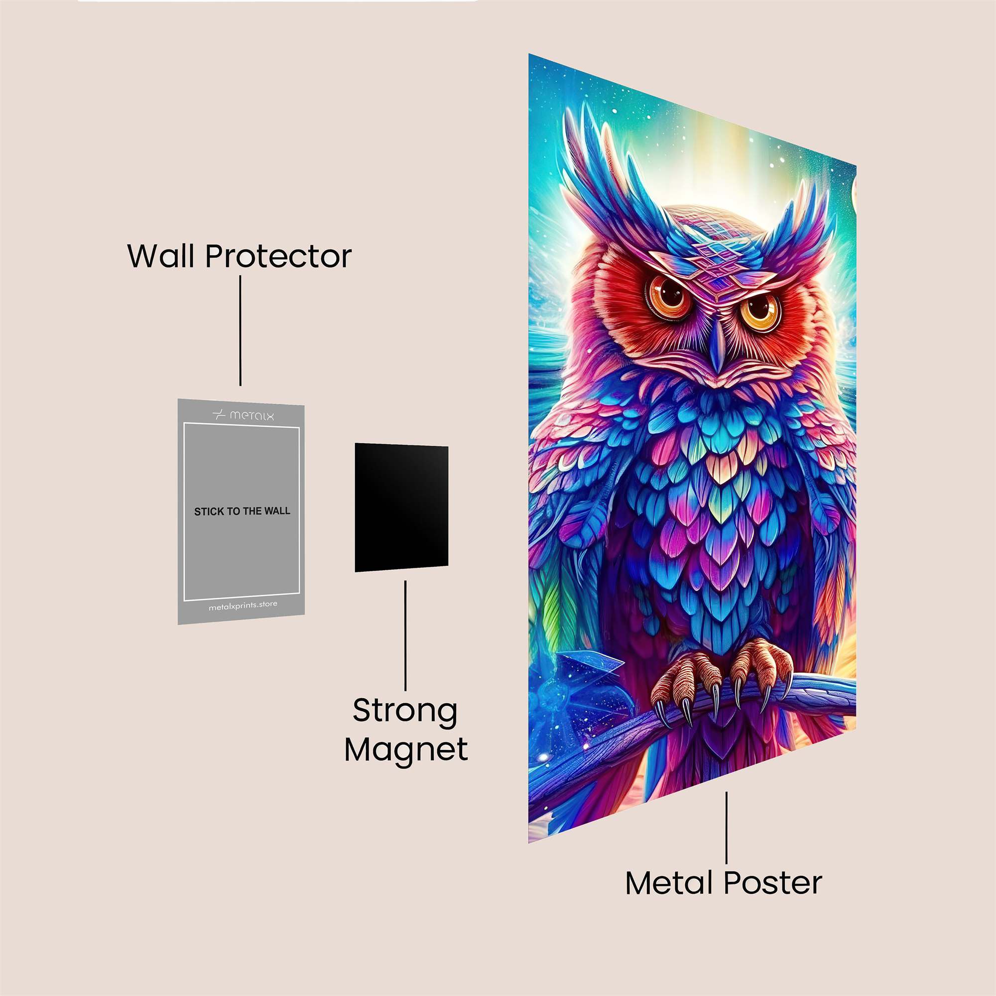 Owl Radiance Safe Wall Magnetic / M