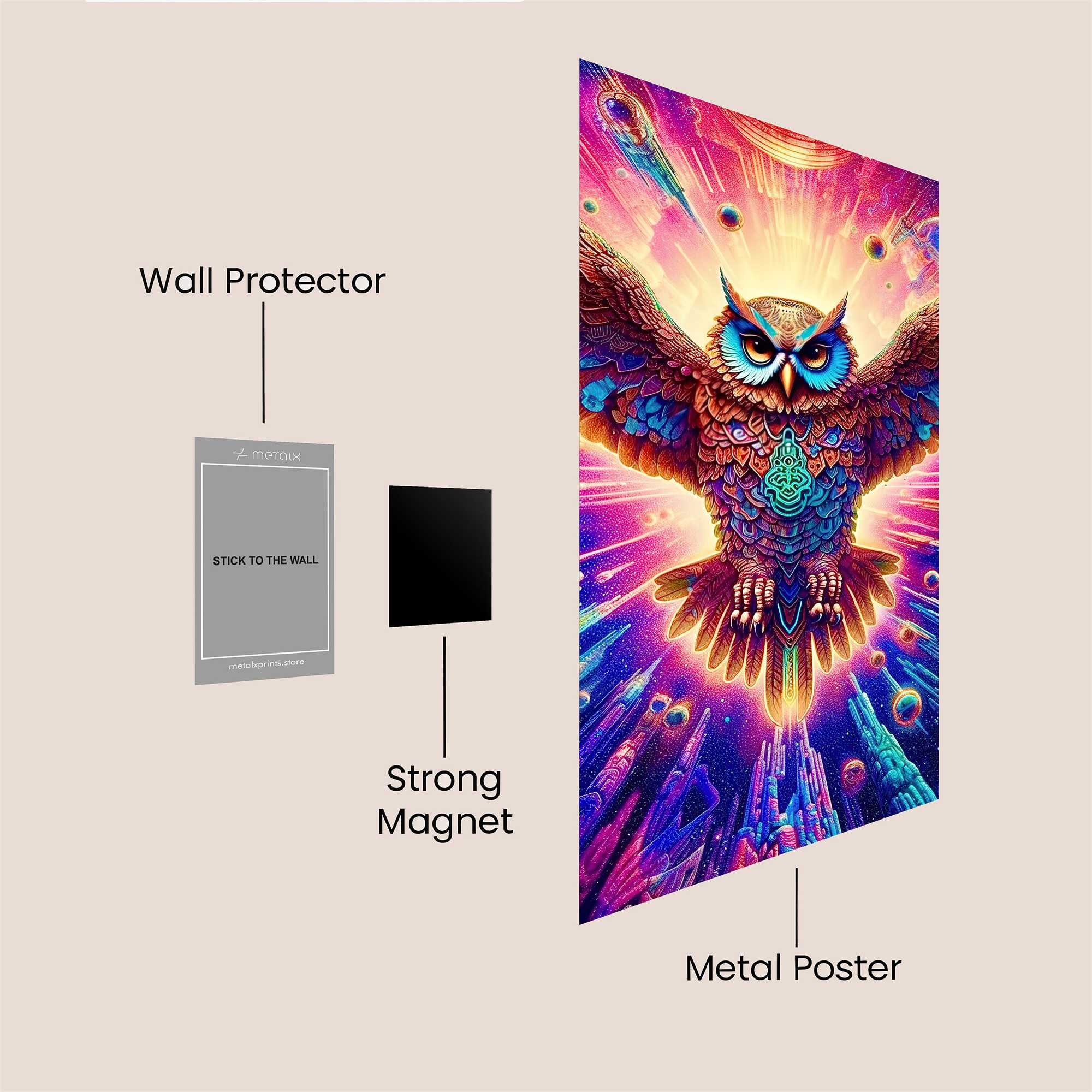 Owl Radiance Safe Wall Magnetic / M