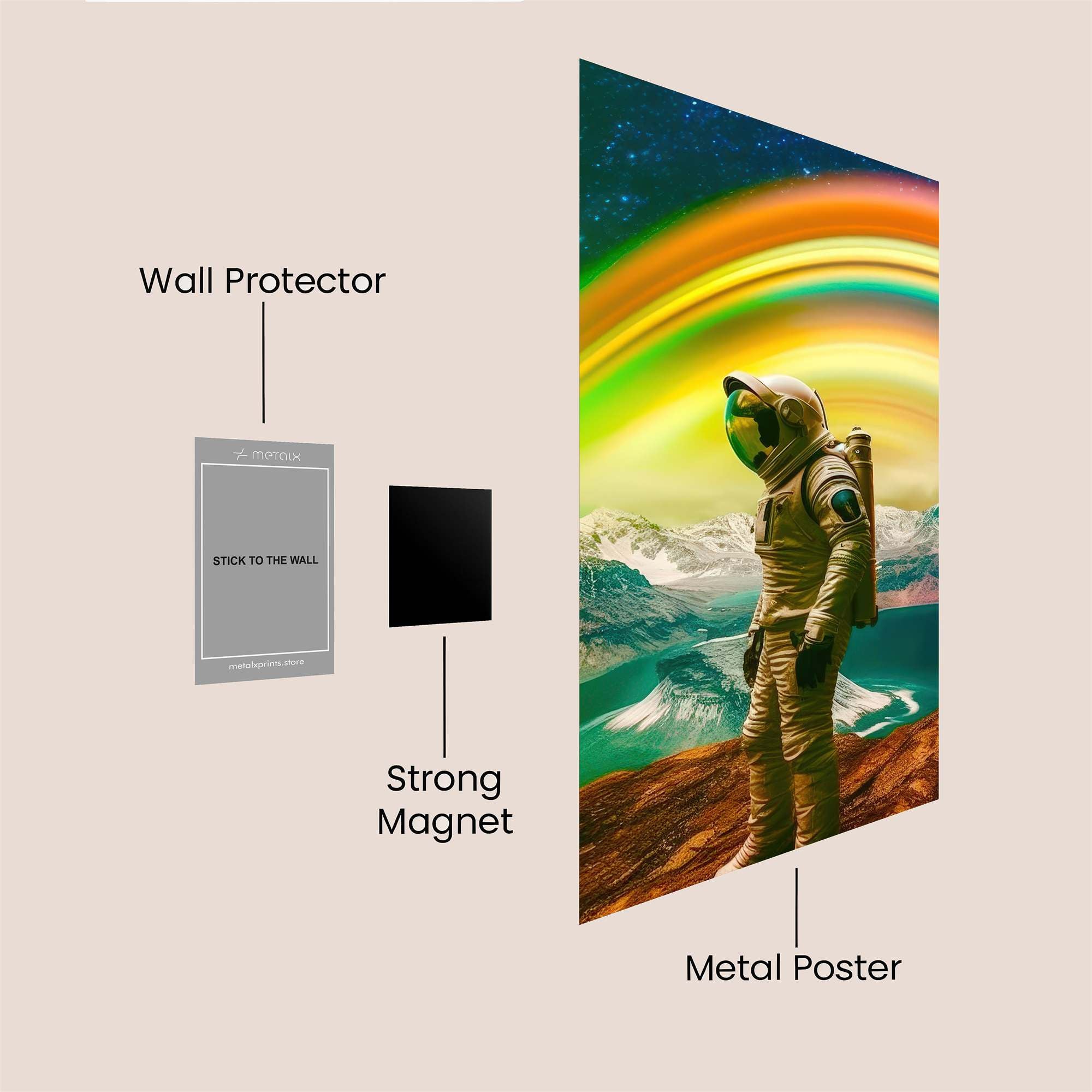 Astronaut Dreamscape Safe Wall Magnetic / M